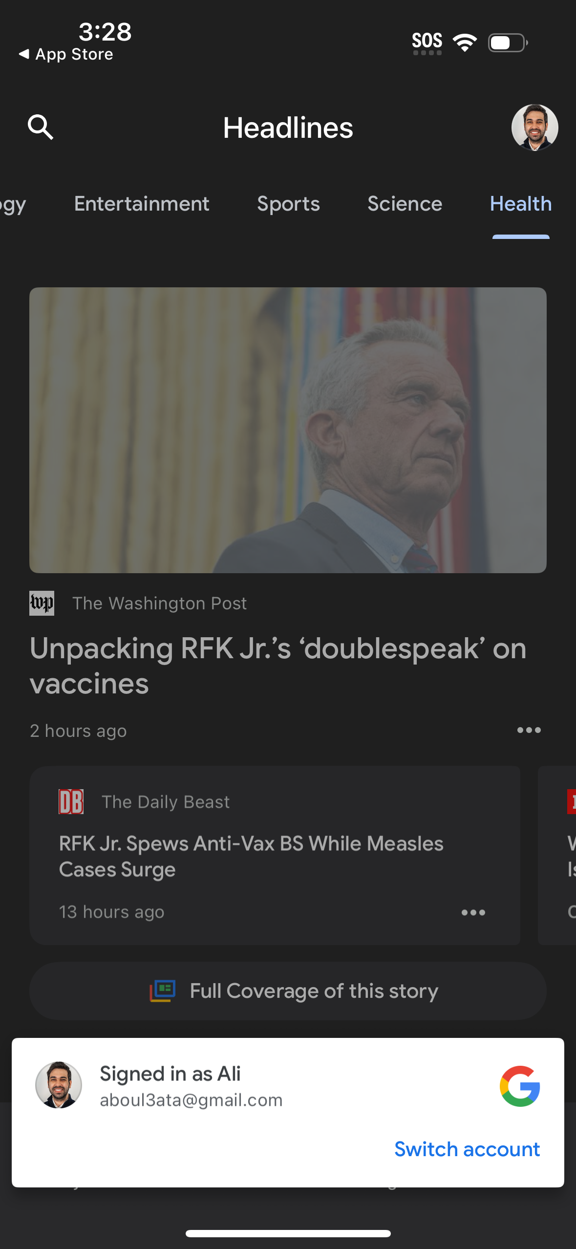 google-news app screenshot 3