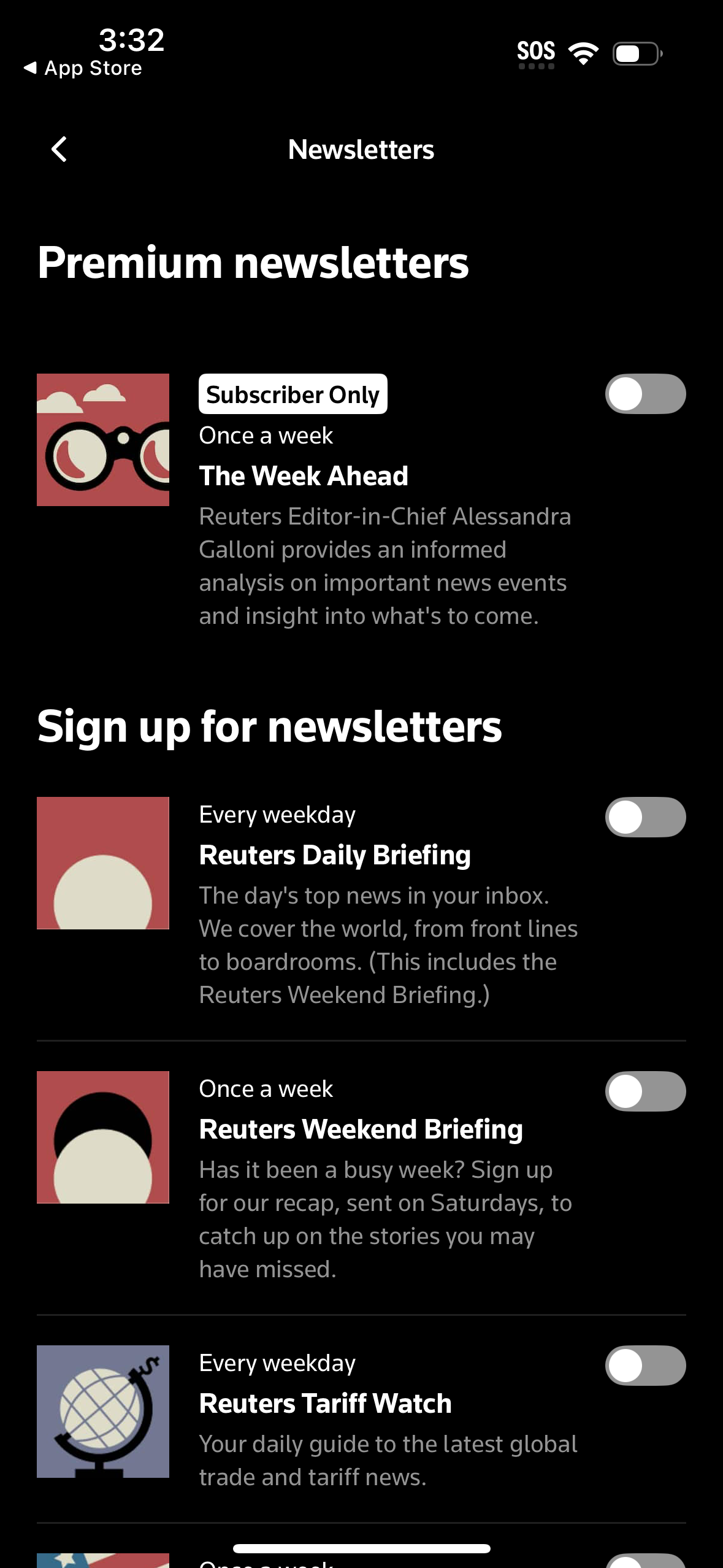 reuters app screenshot 2