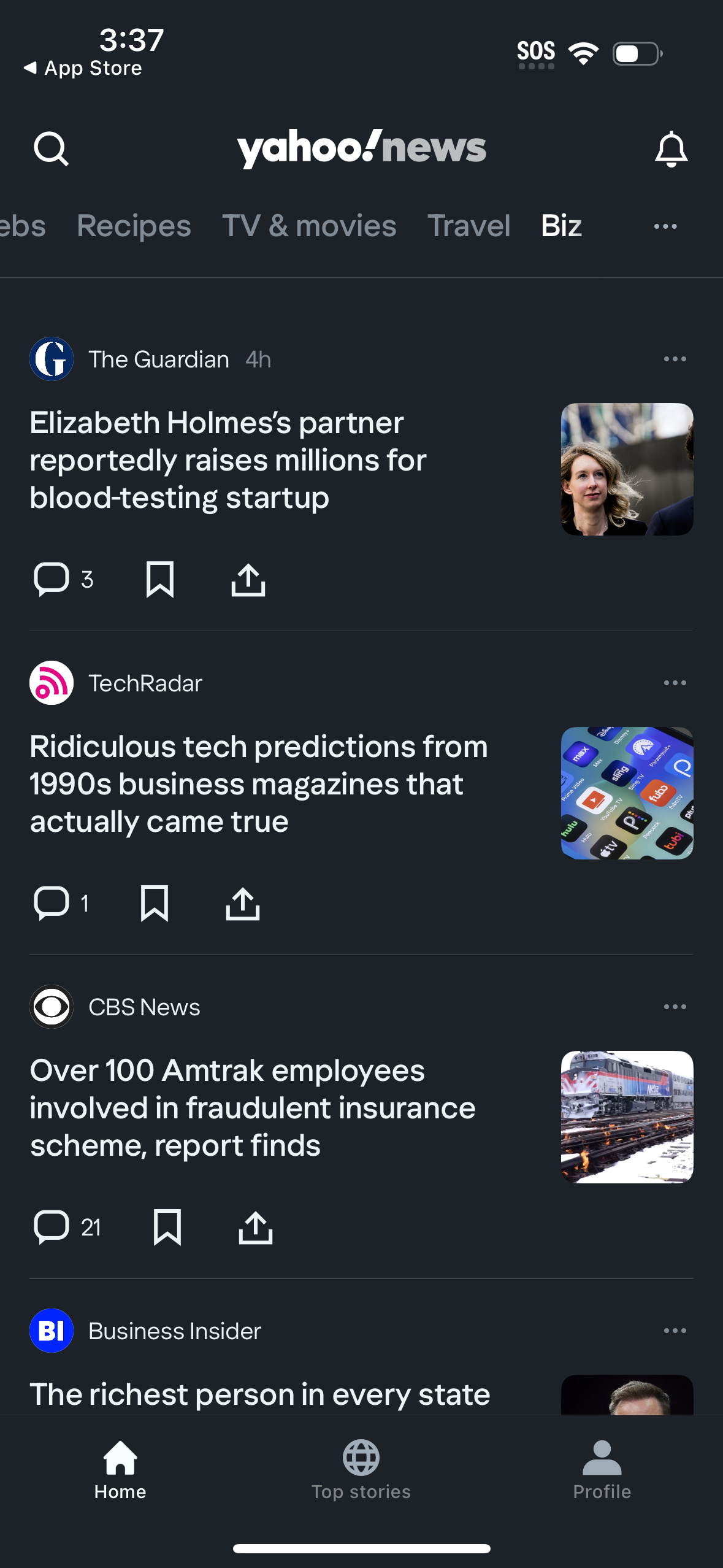 yahoo-finance app screenshot 16