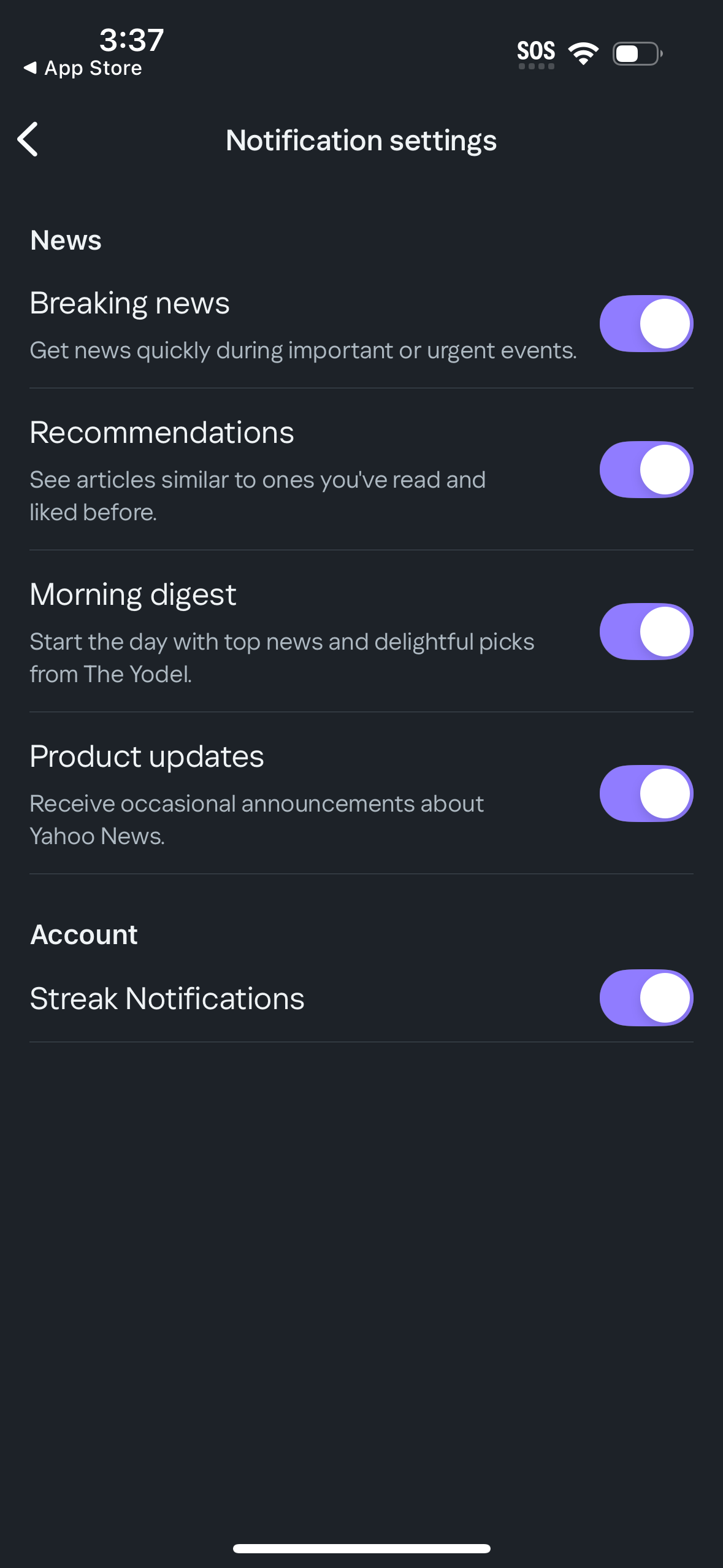 yahoo-finance app screenshot 12