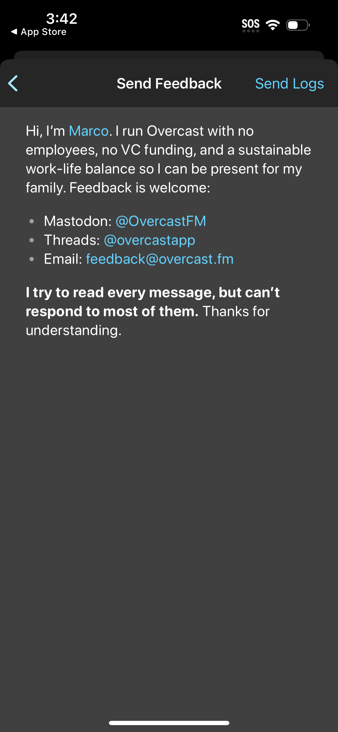 overcast app screenshot 8