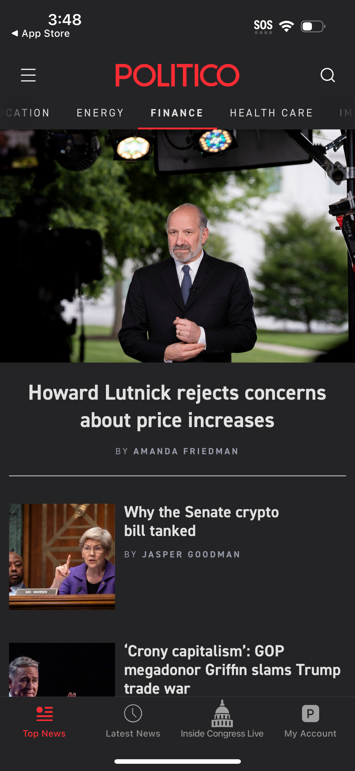 politico app screenshot 16