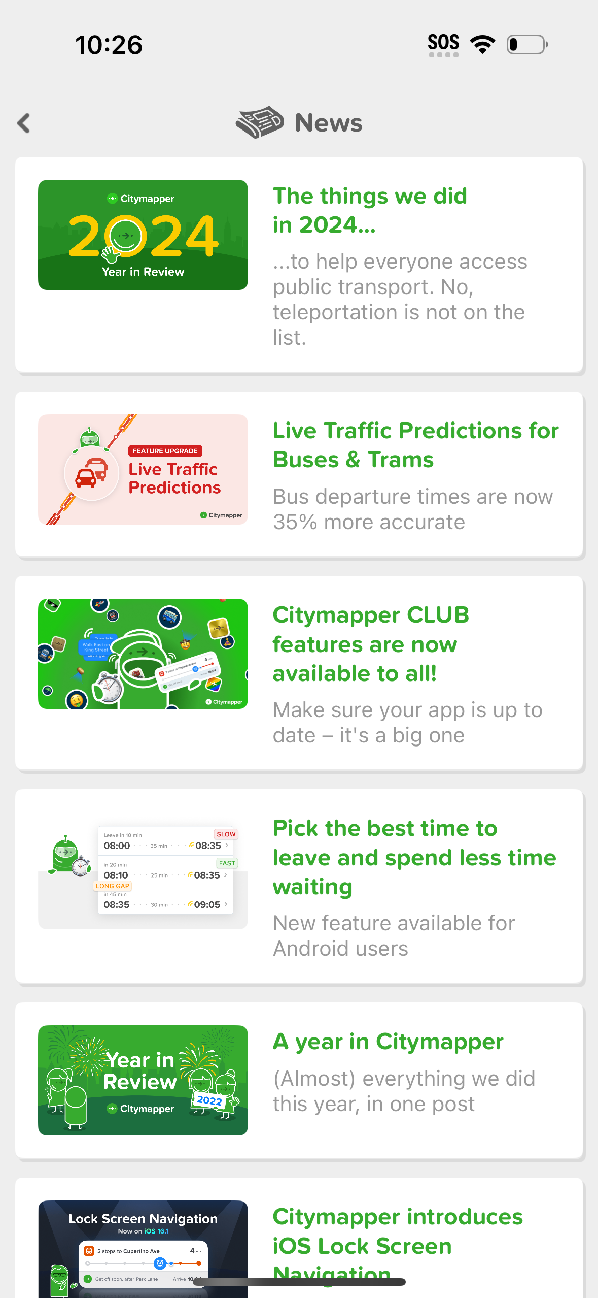 citymapper app screenshot 27