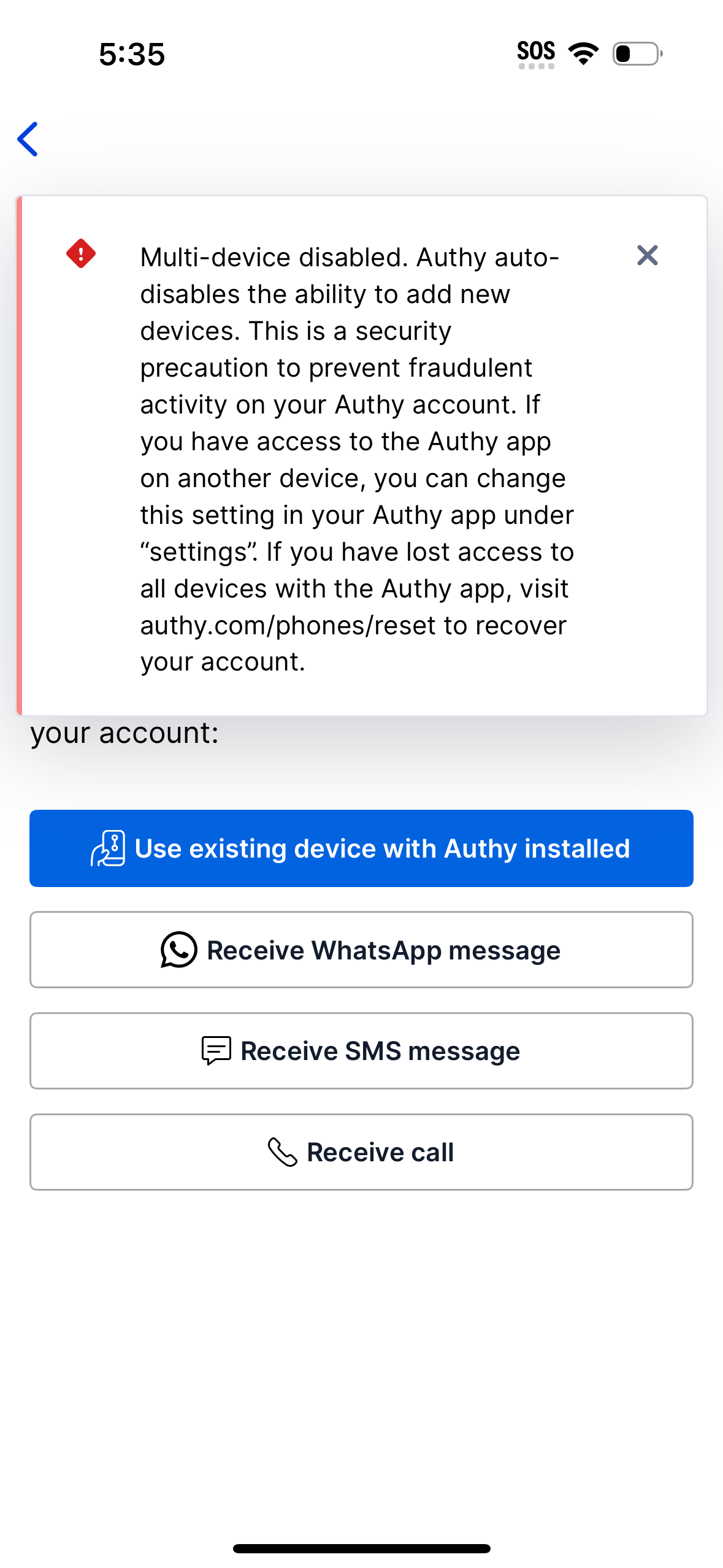 authy app screenshot 2