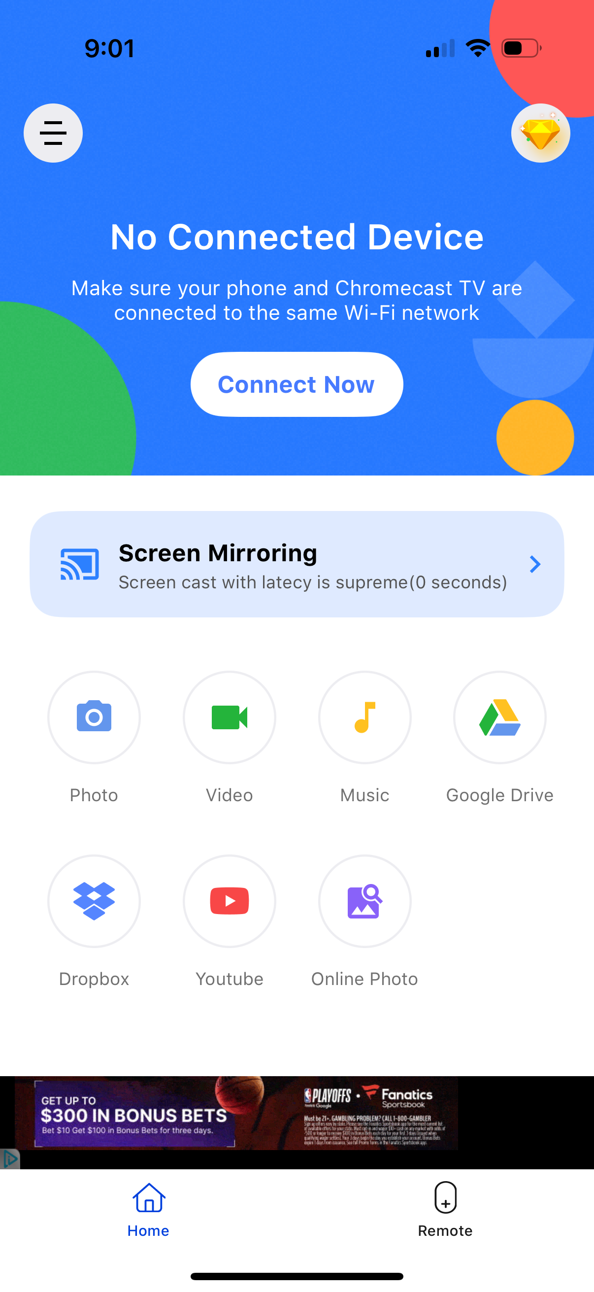 chromecaster app screenshot 2