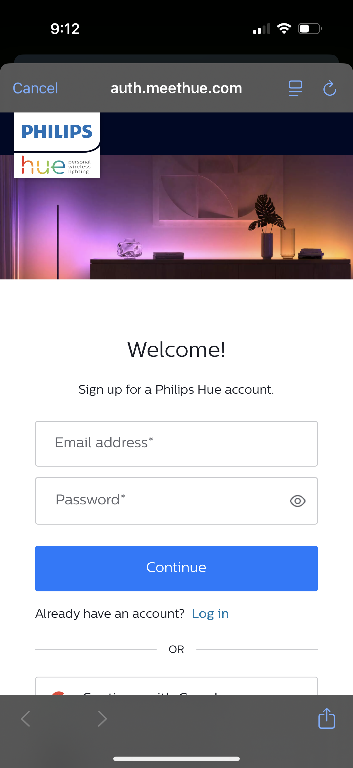 philips-hue app screenshot 2
