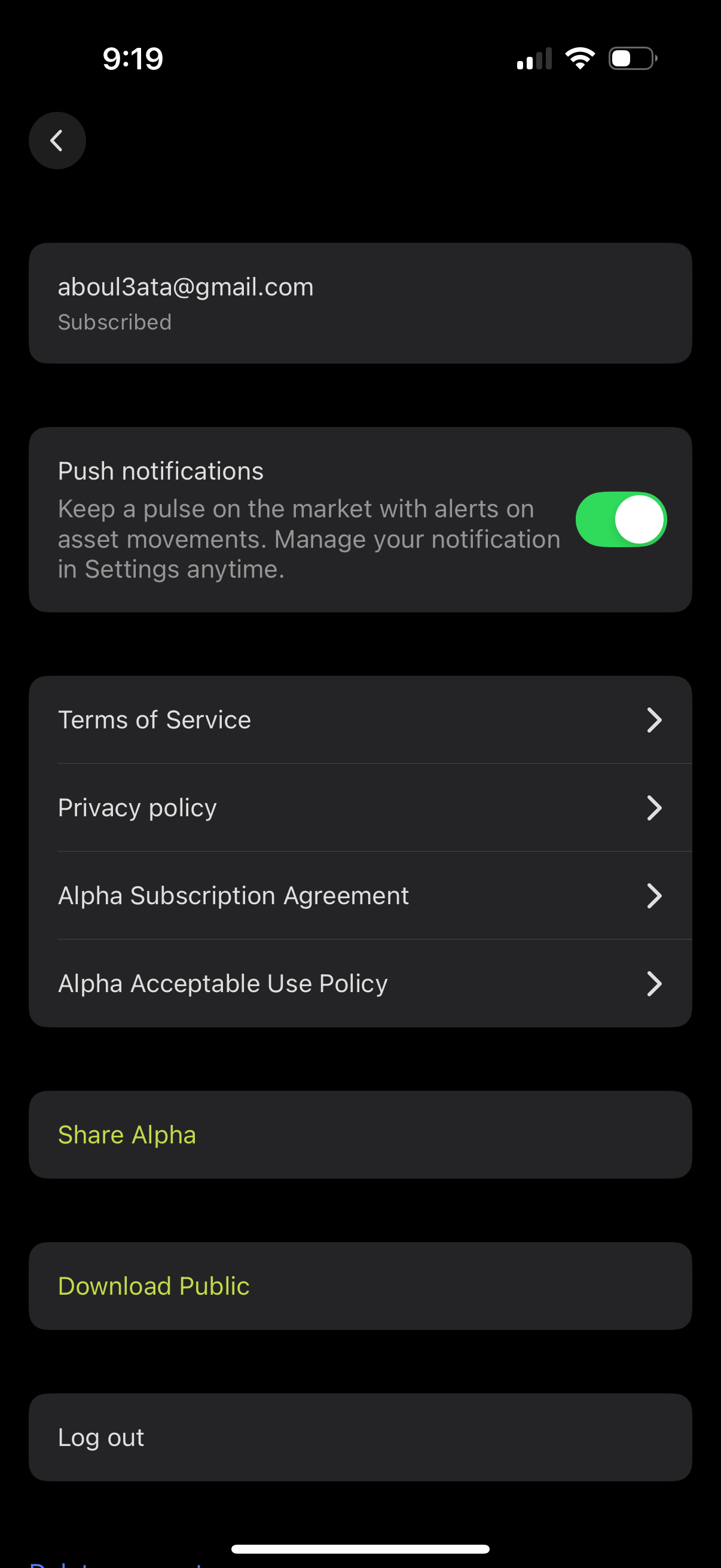 alpha app screenshot 3