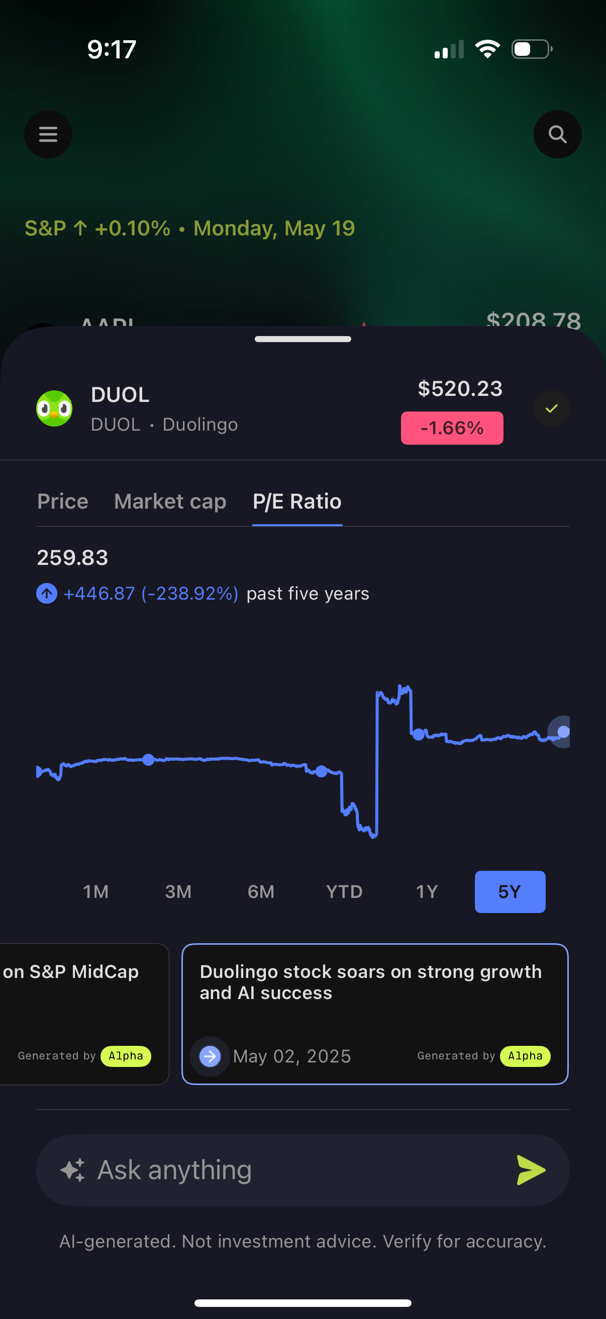alpha app screenshot 2