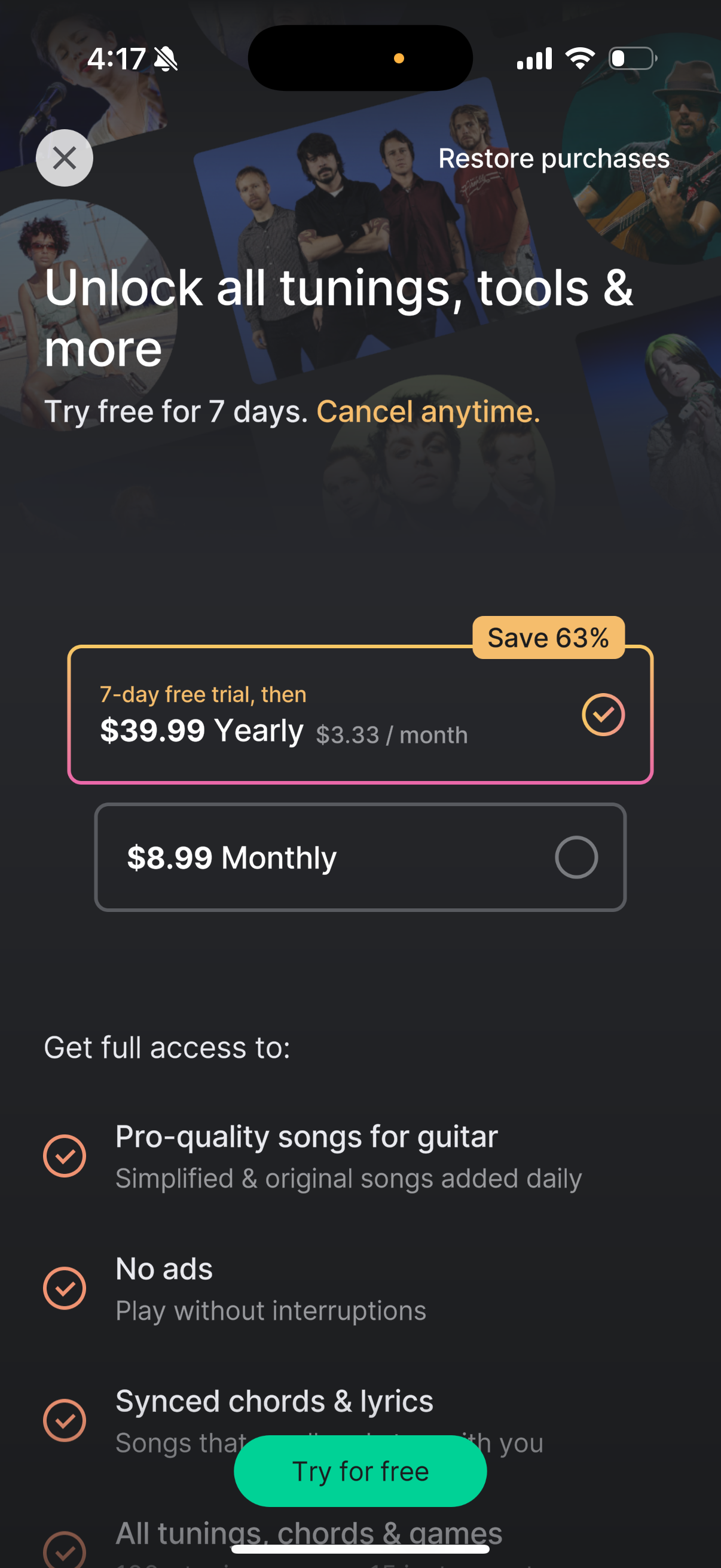 guitartuna app screenshot 2