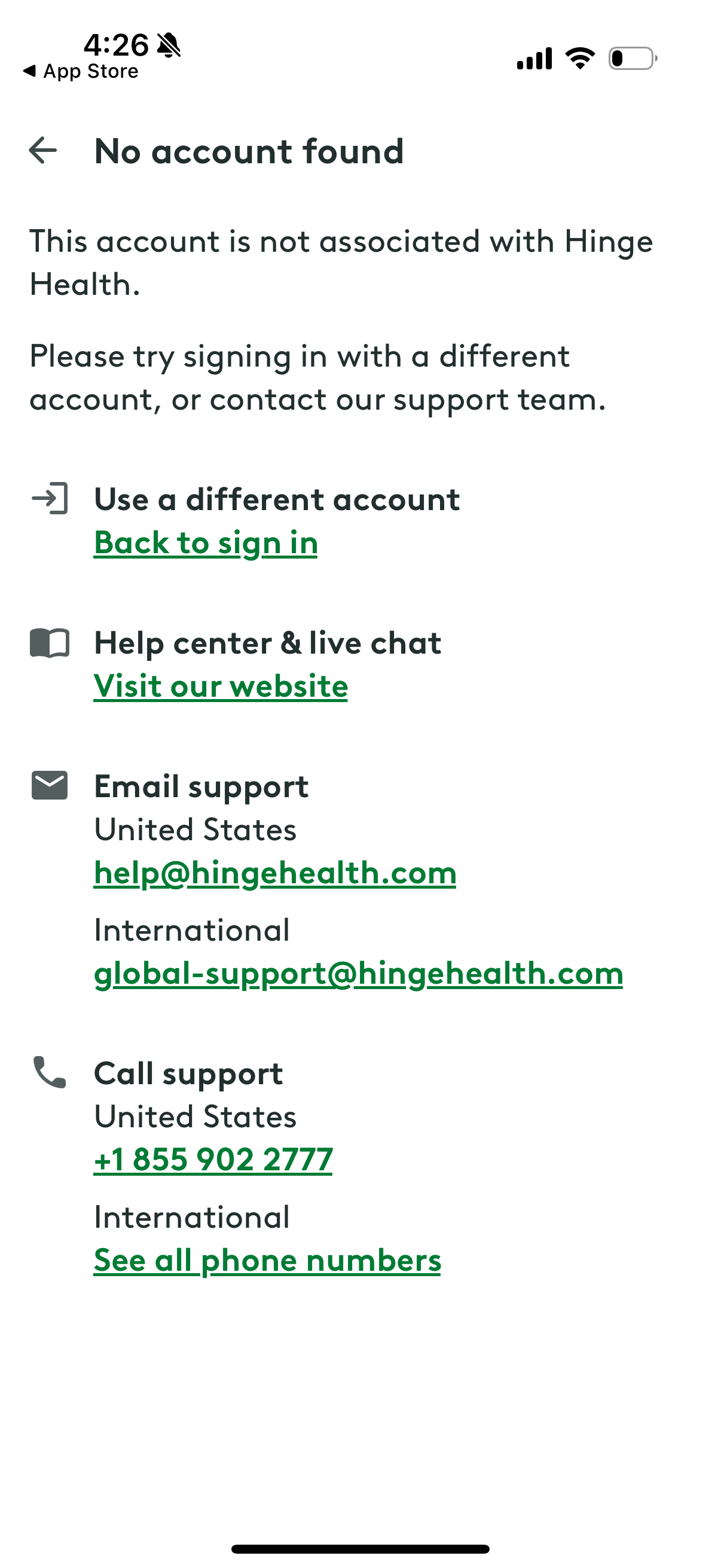 hinge-health app screenshot 1