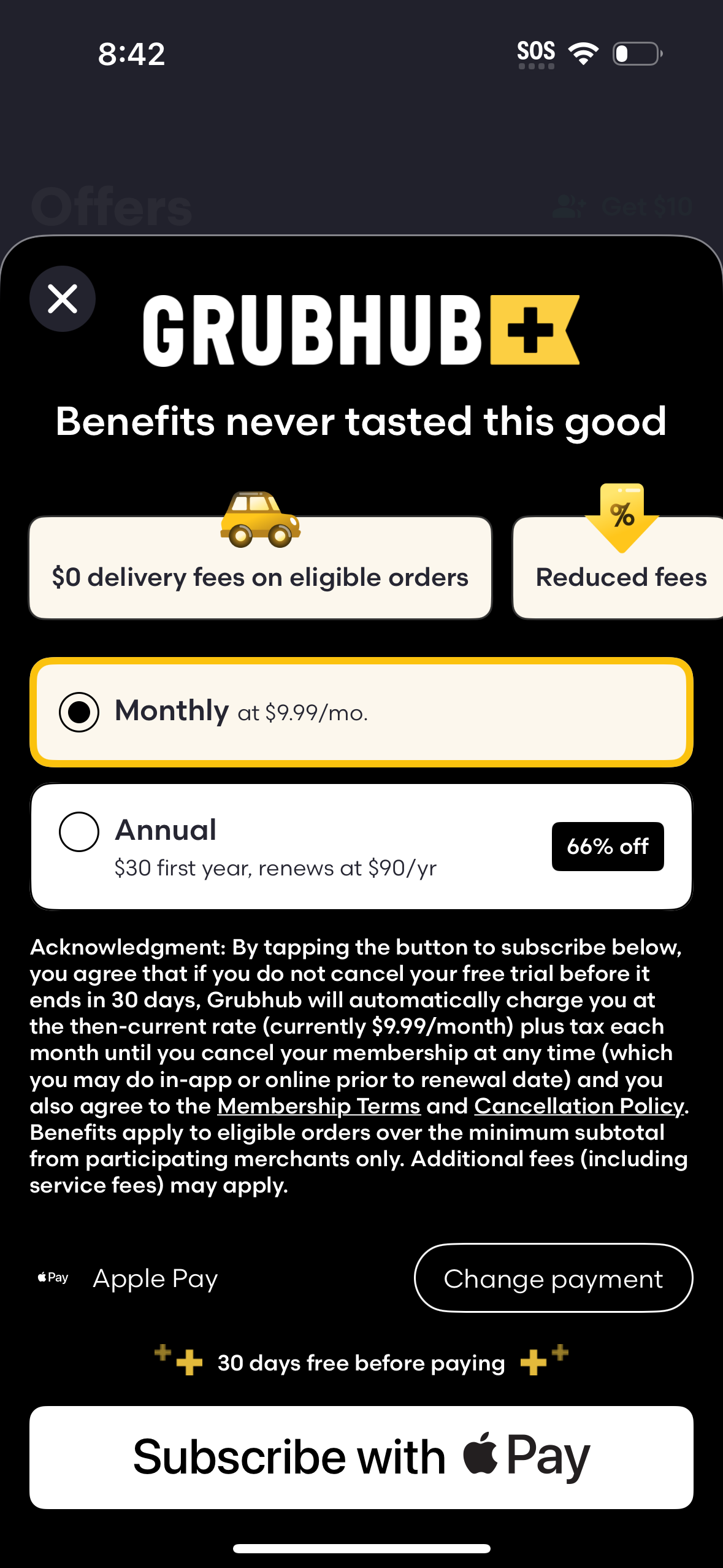grubhub app screenshot 19