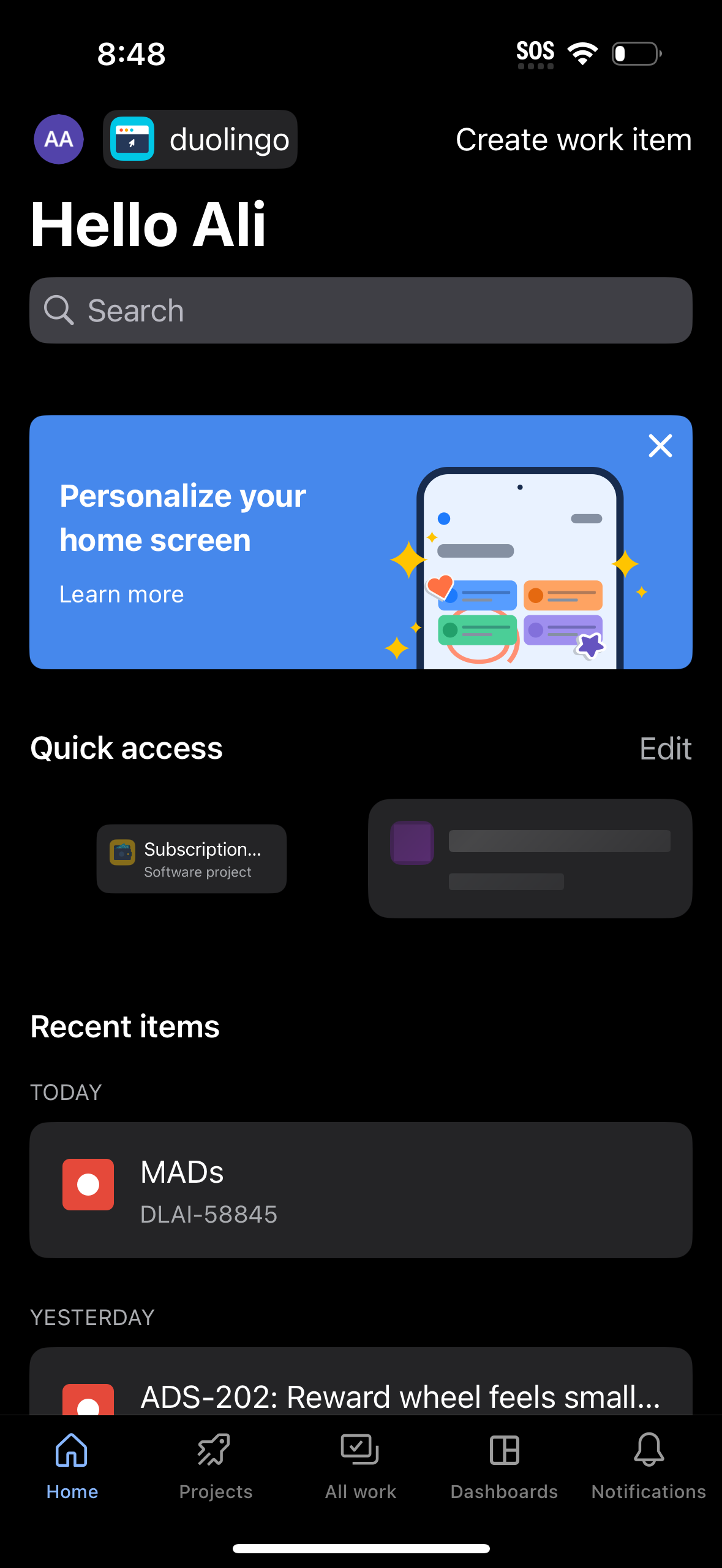 jira app screenshot 2