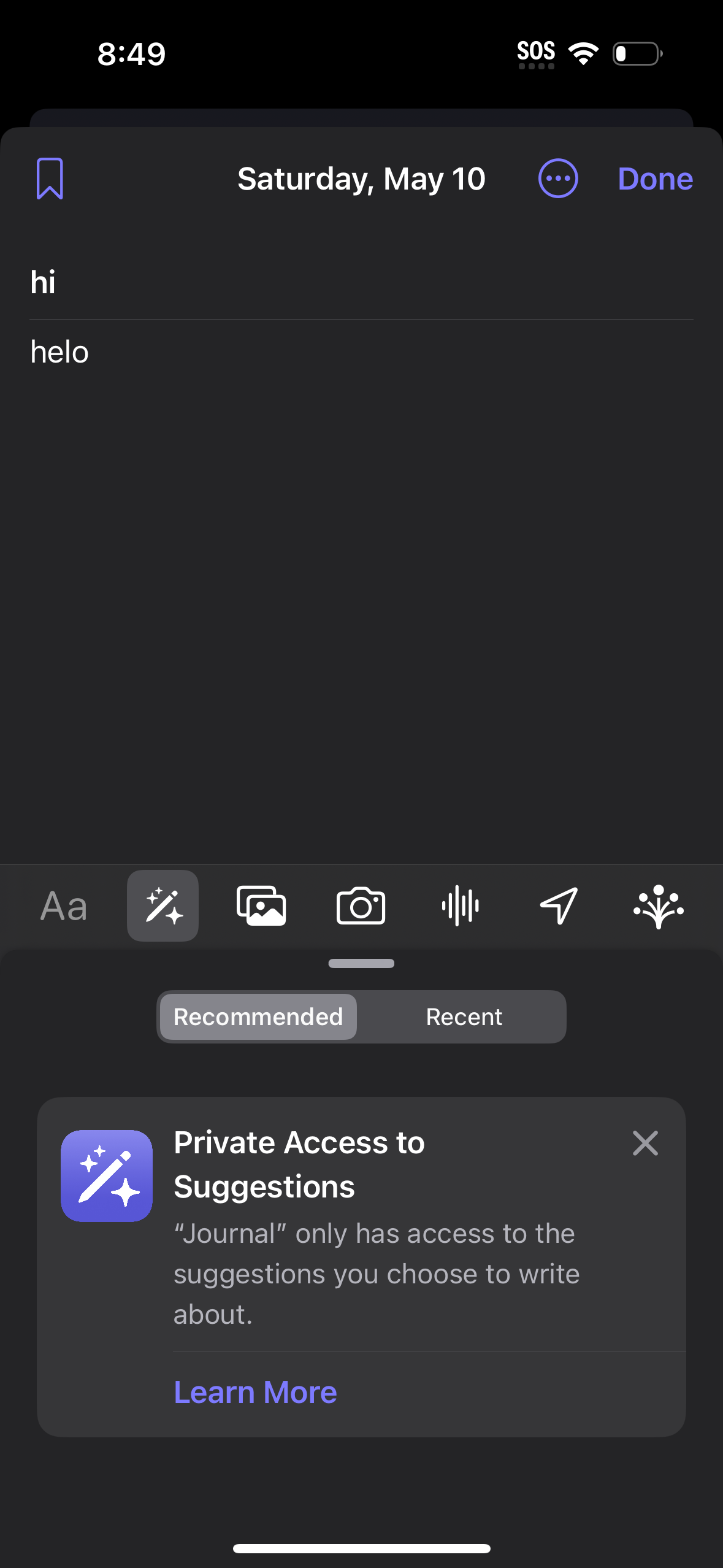 apple-journal app screenshot 33
