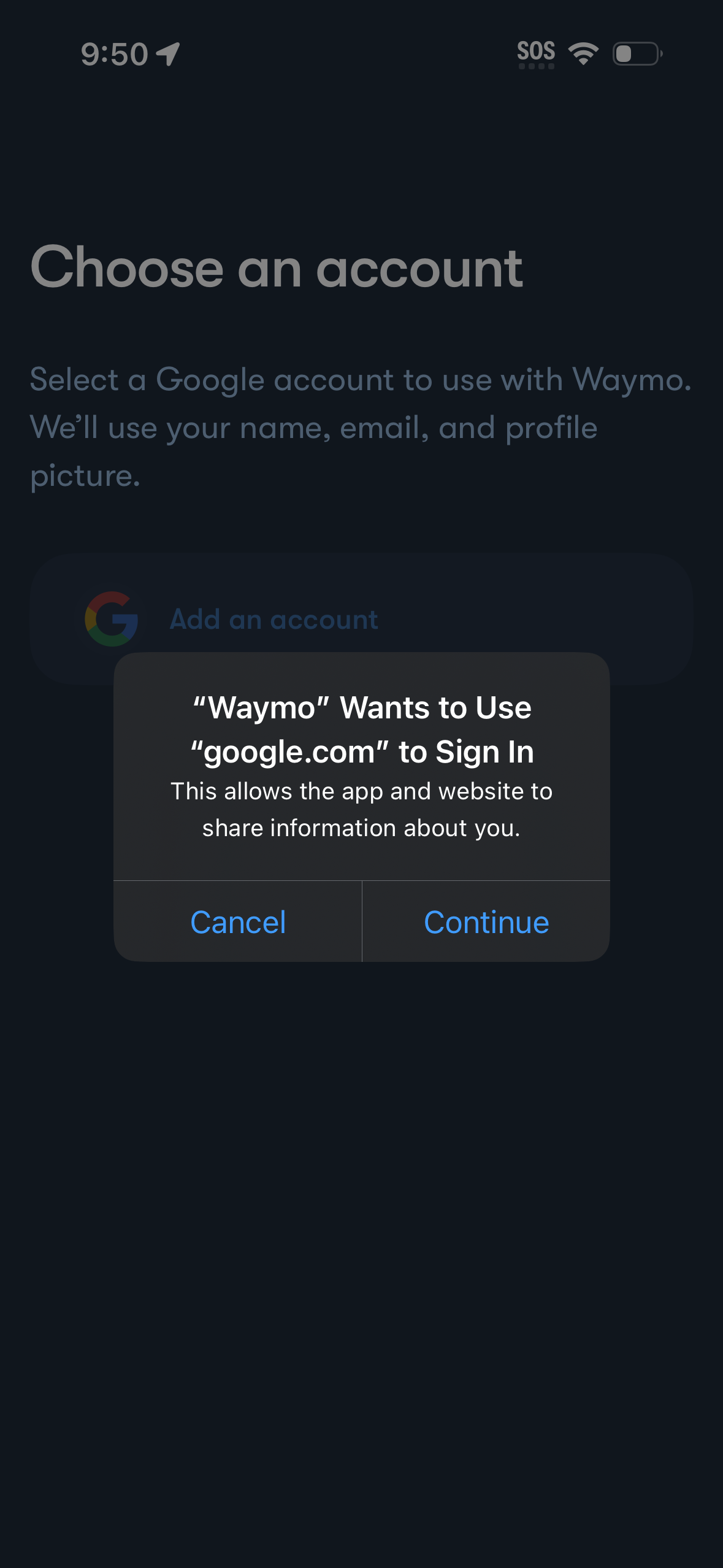 waymo app screenshot 17