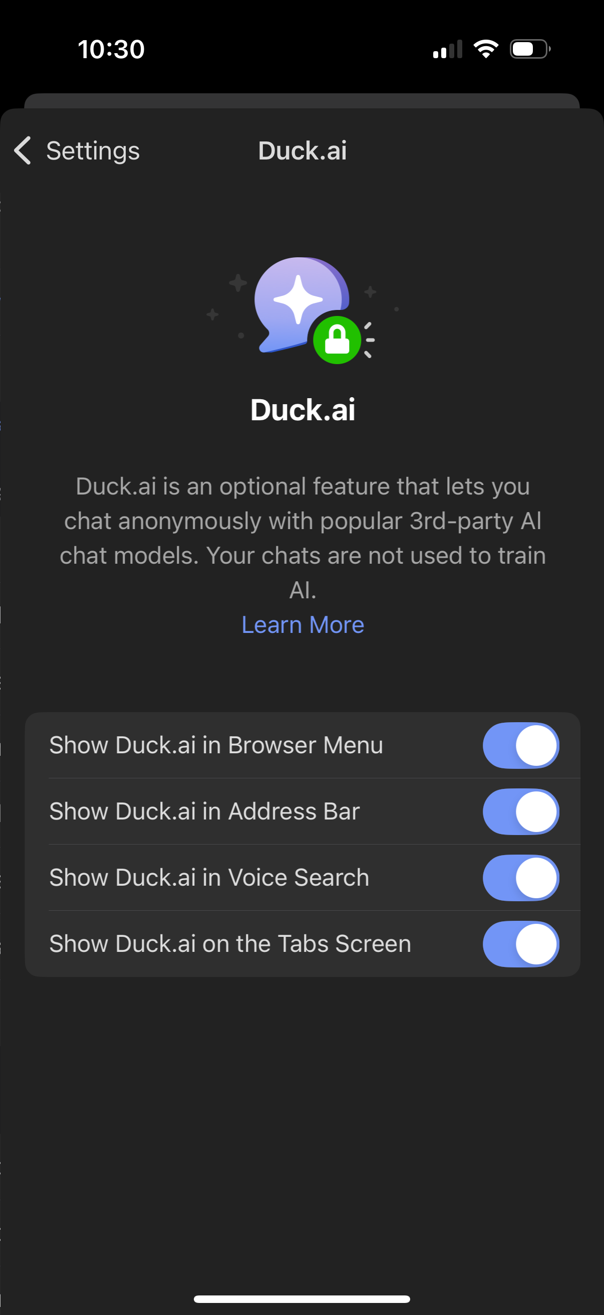 duckduckgo app screenshot 2
