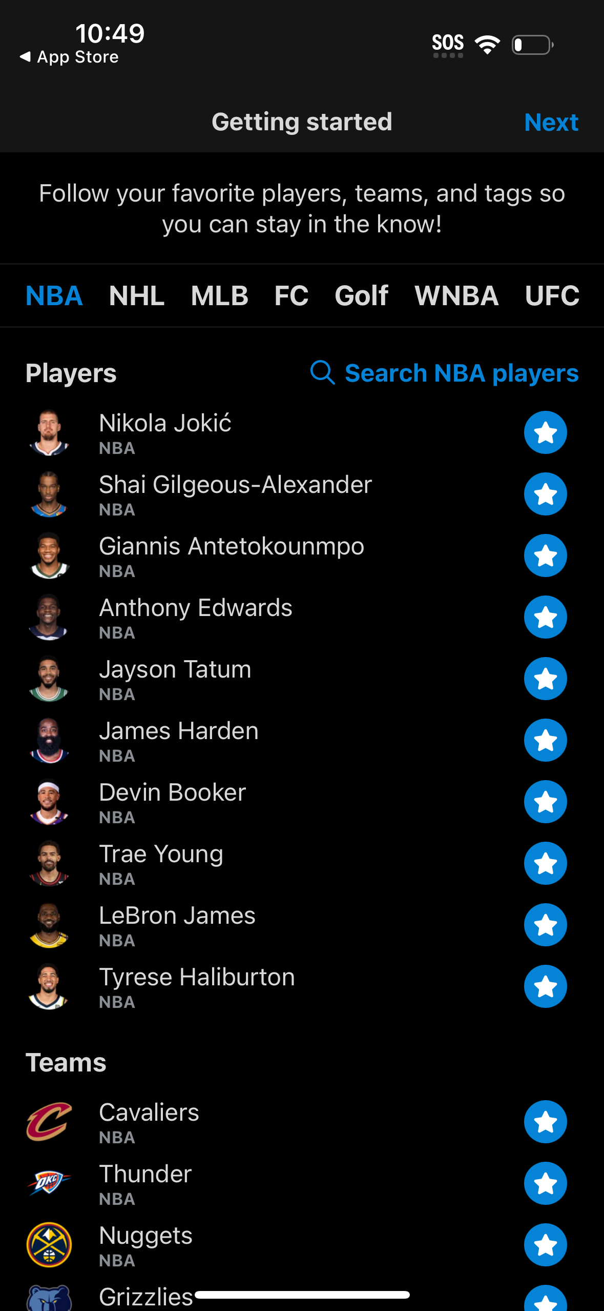 real-sports app screenshot 27