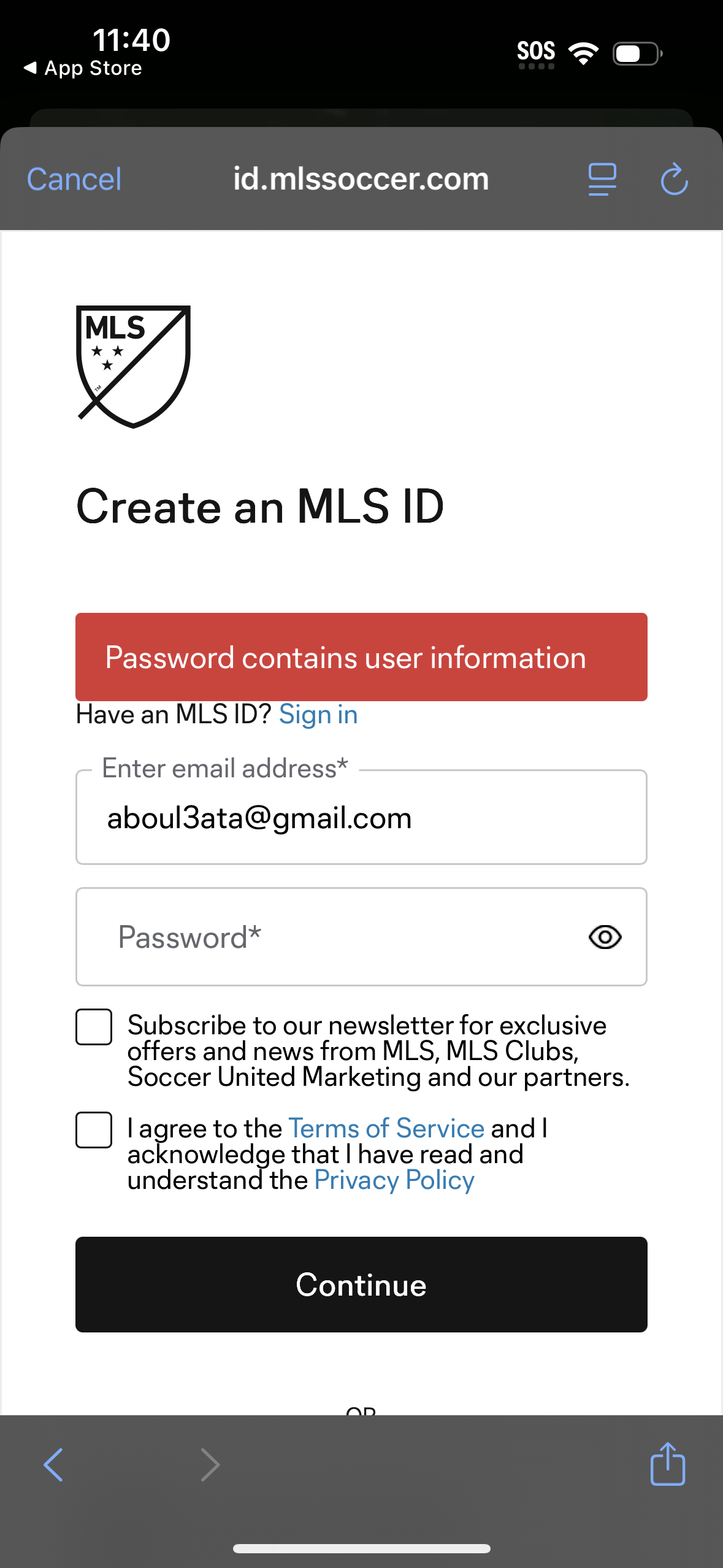 mls app screenshot 2