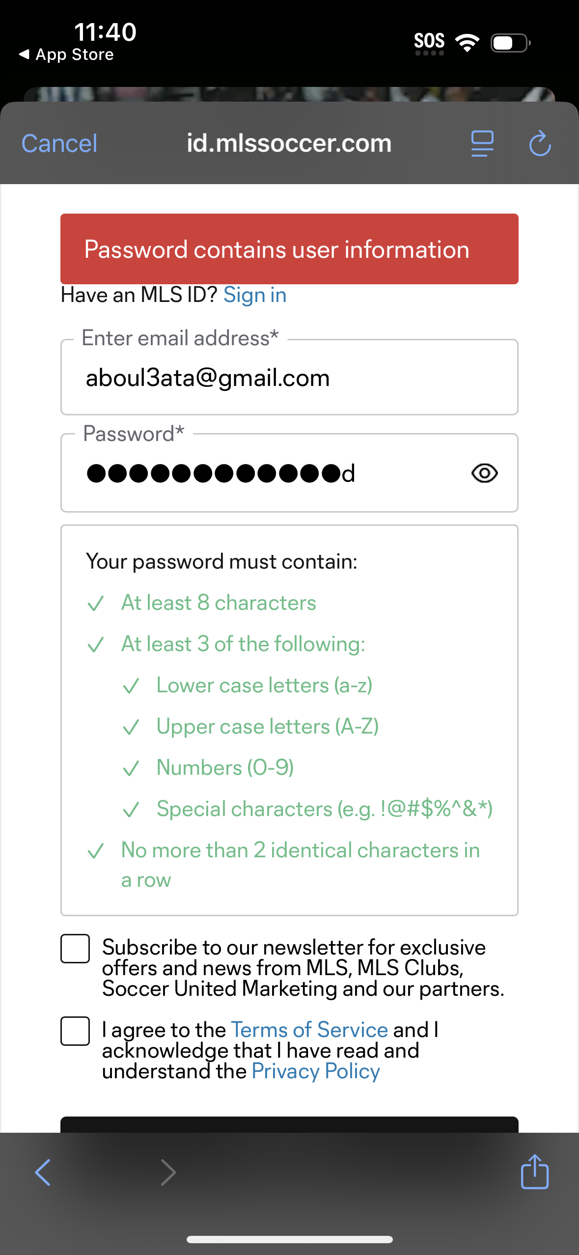 mls app screenshot 1