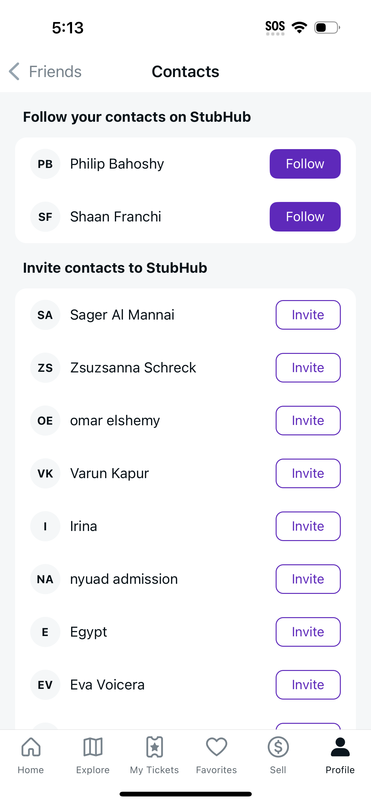 stubhub app screenshot 10