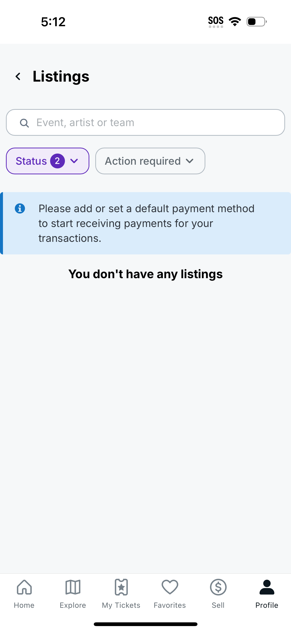stubhub app screenshot 26