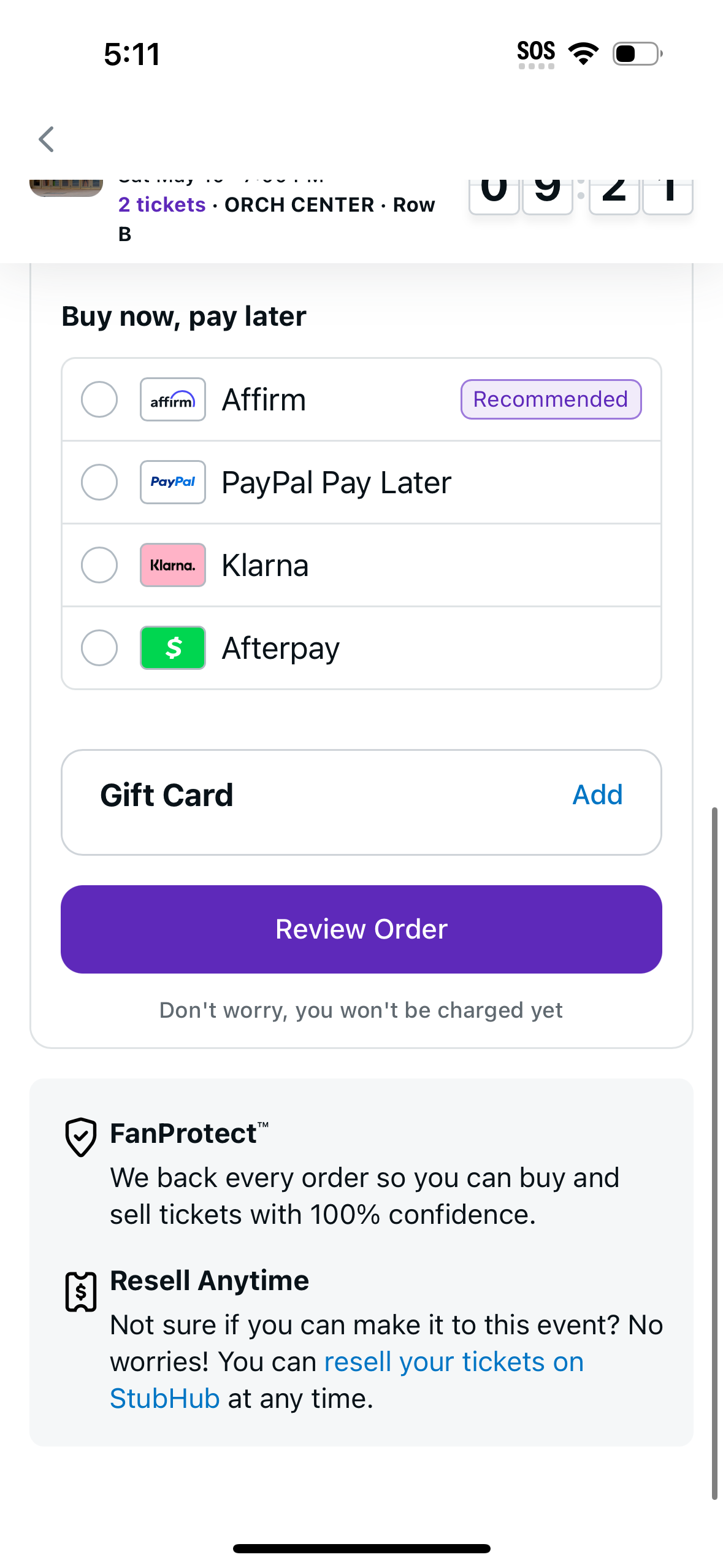 stubhub app screenshot 37