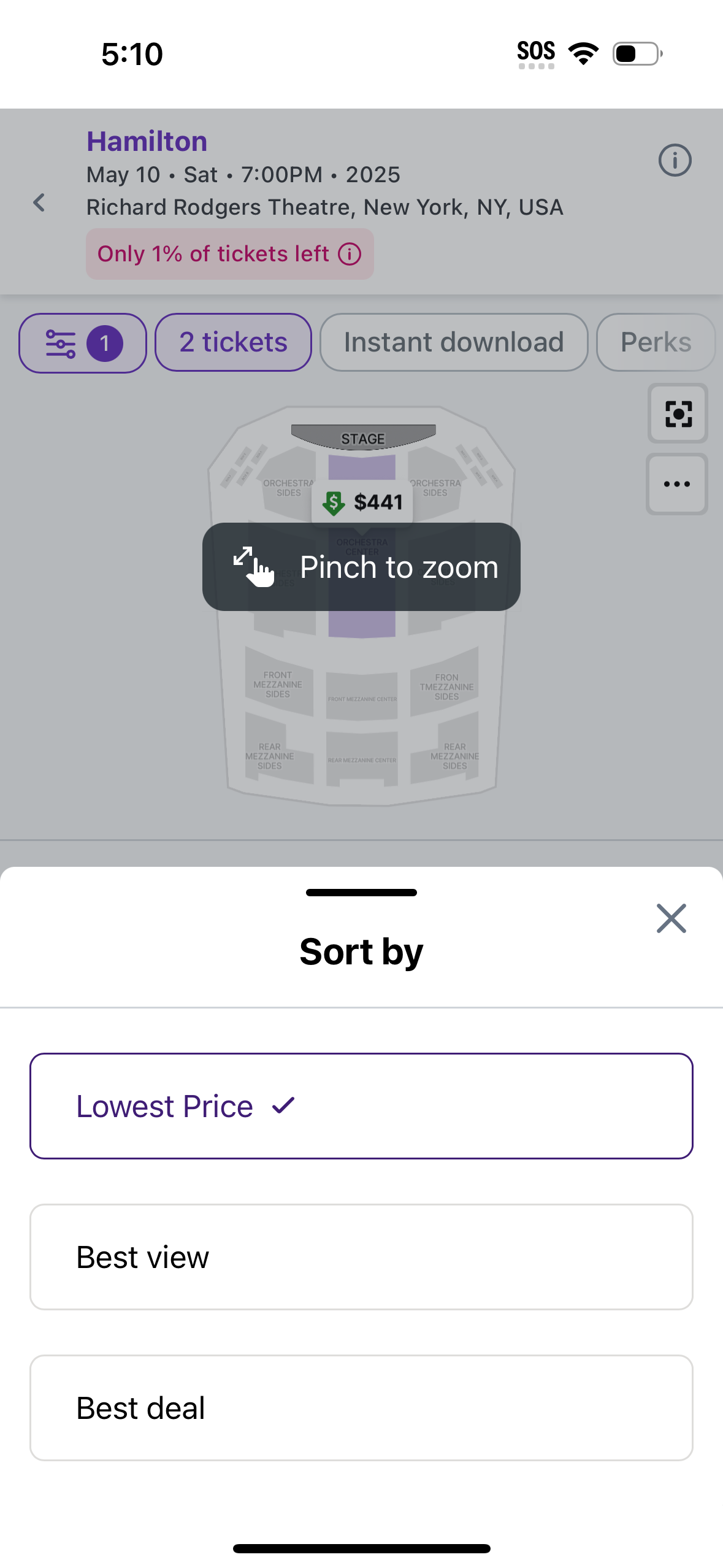 stubhub app screenshot 57