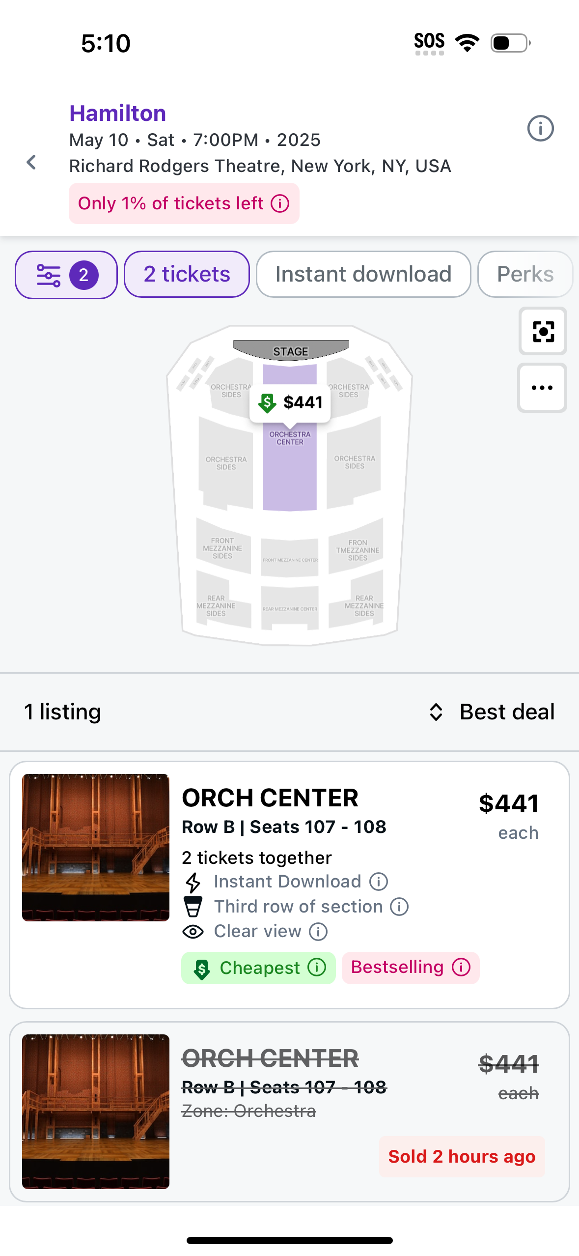 stubhub app screenshot 55