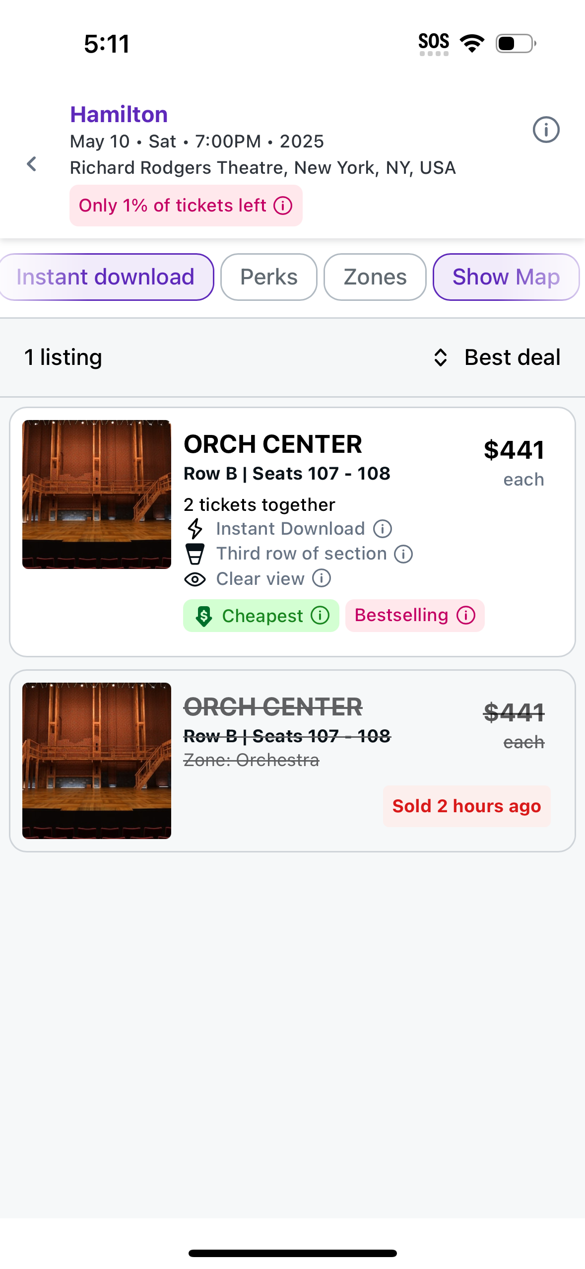 stubhub app screenshot 52