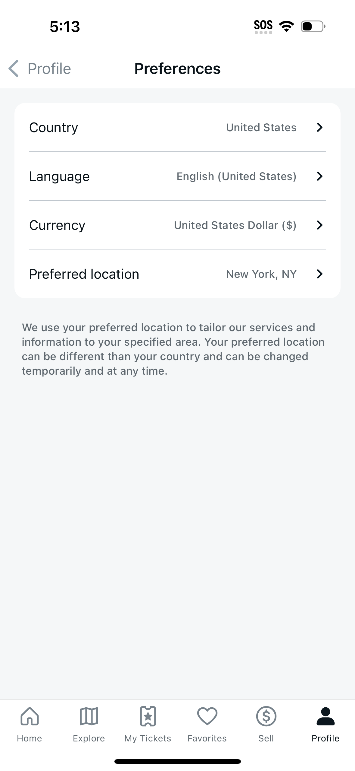 stubhub app screenshot 16