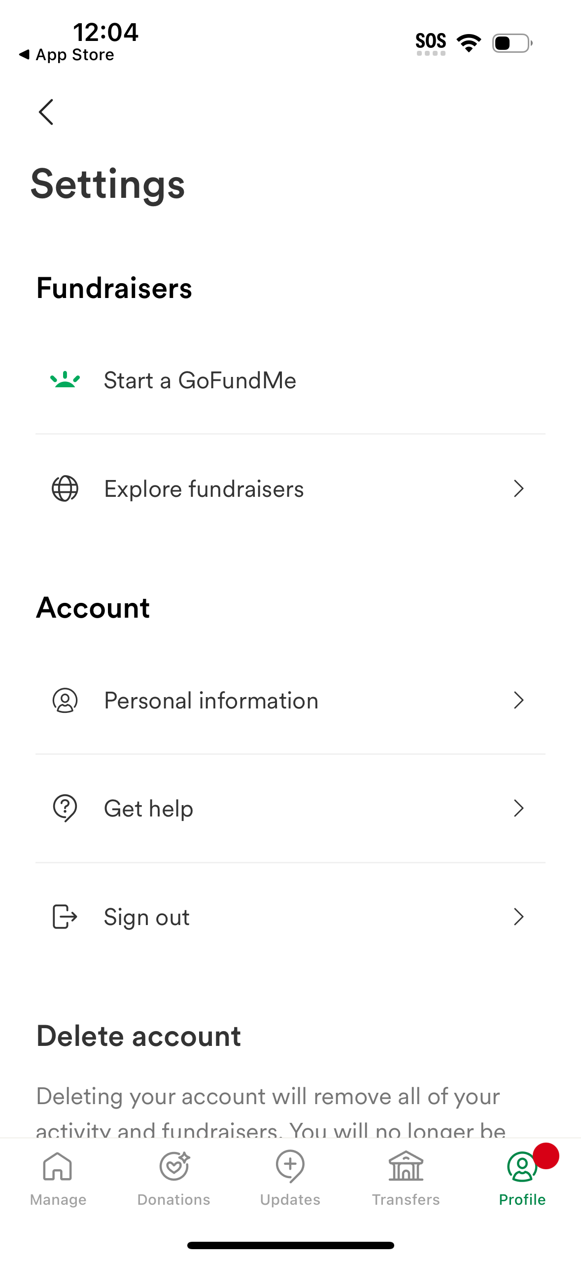 gofundme app screenshot 25