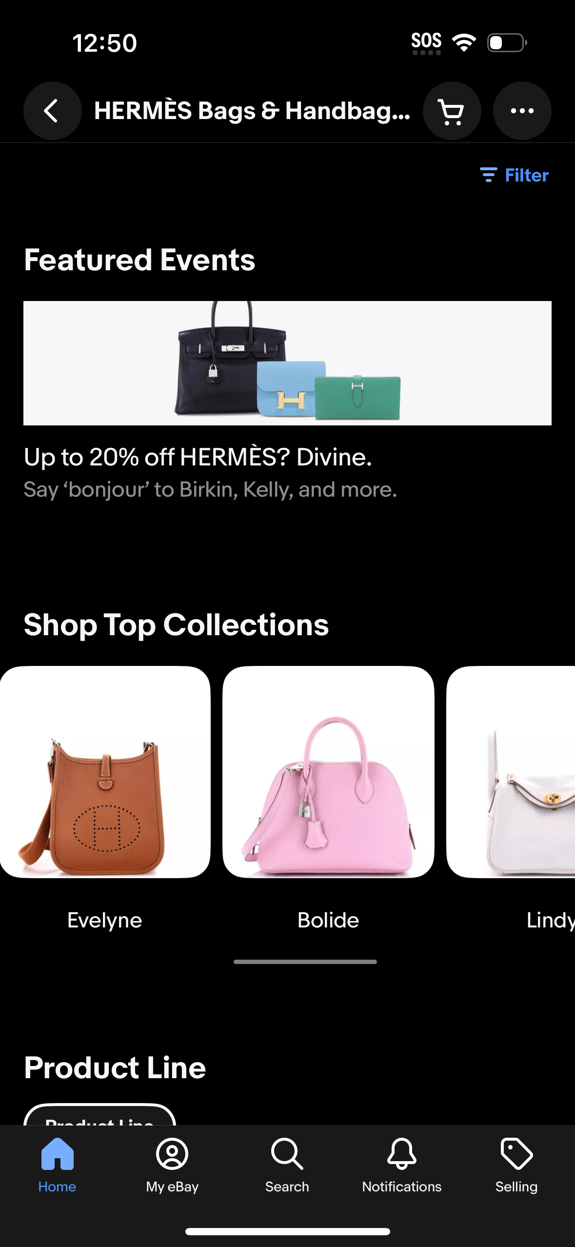 ebay app screenshot 401