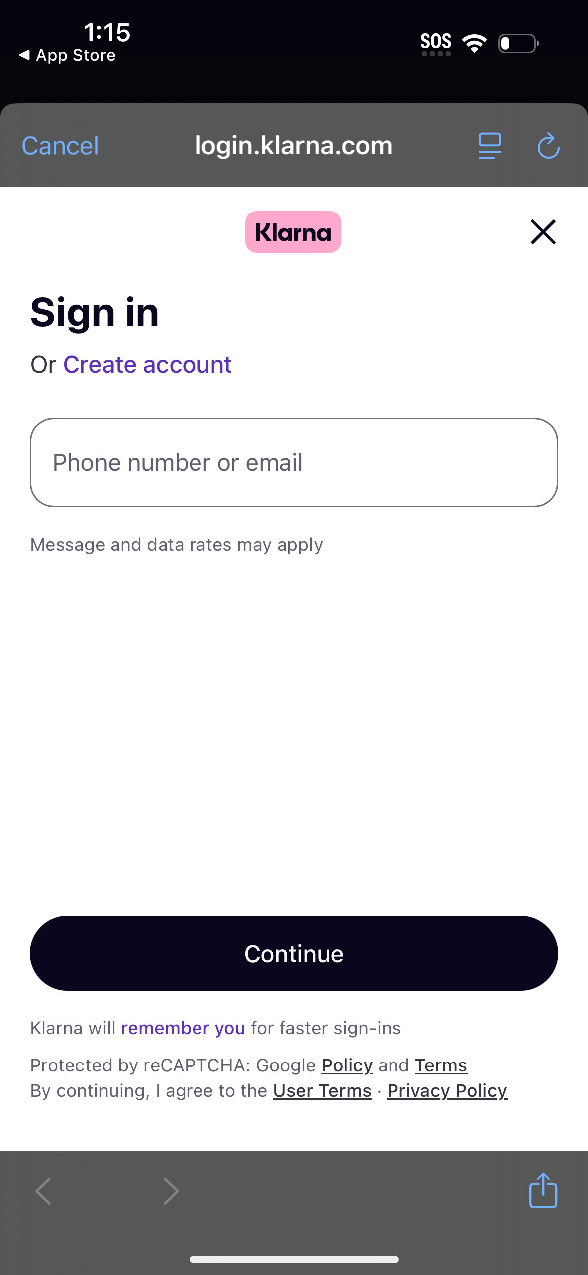 klarna app screenshot 87