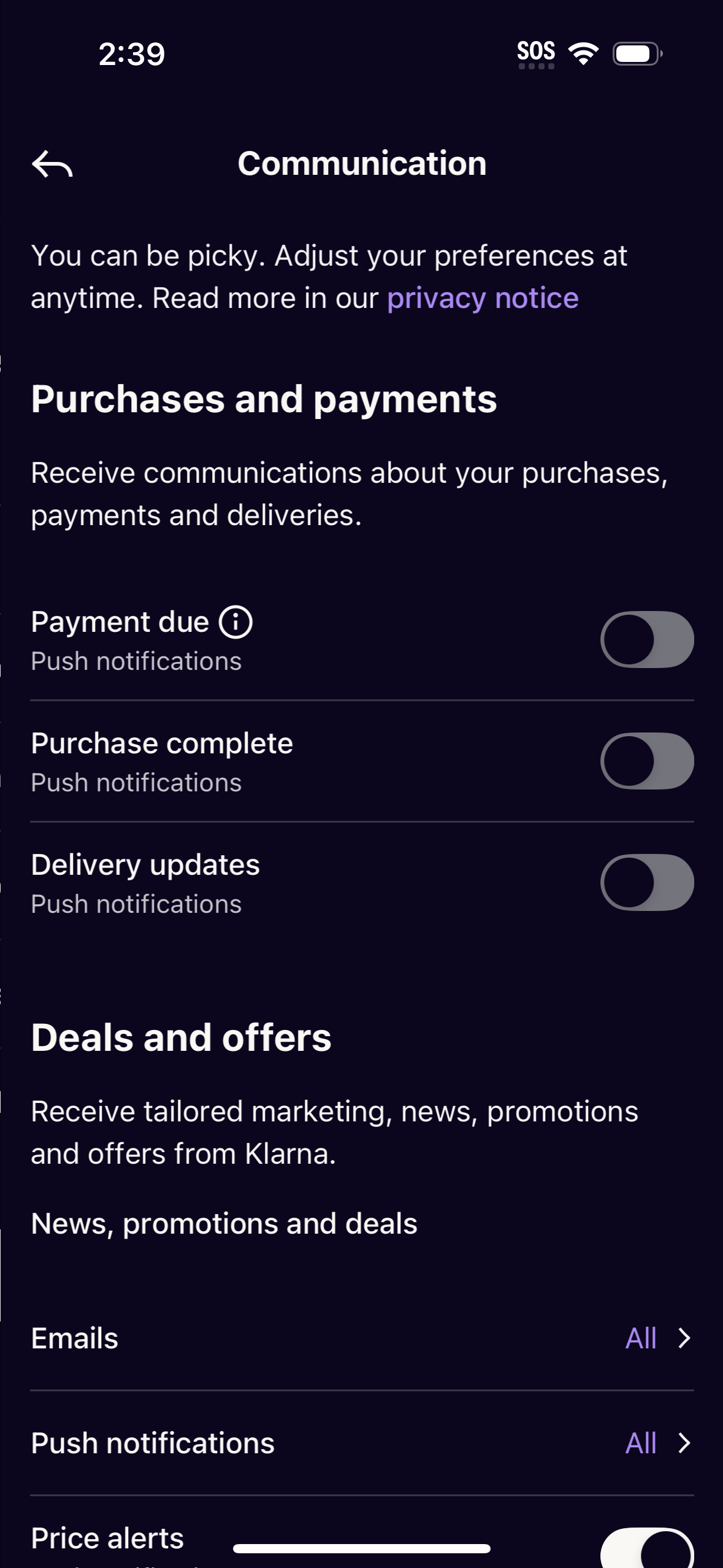 klarna app screenshot 23