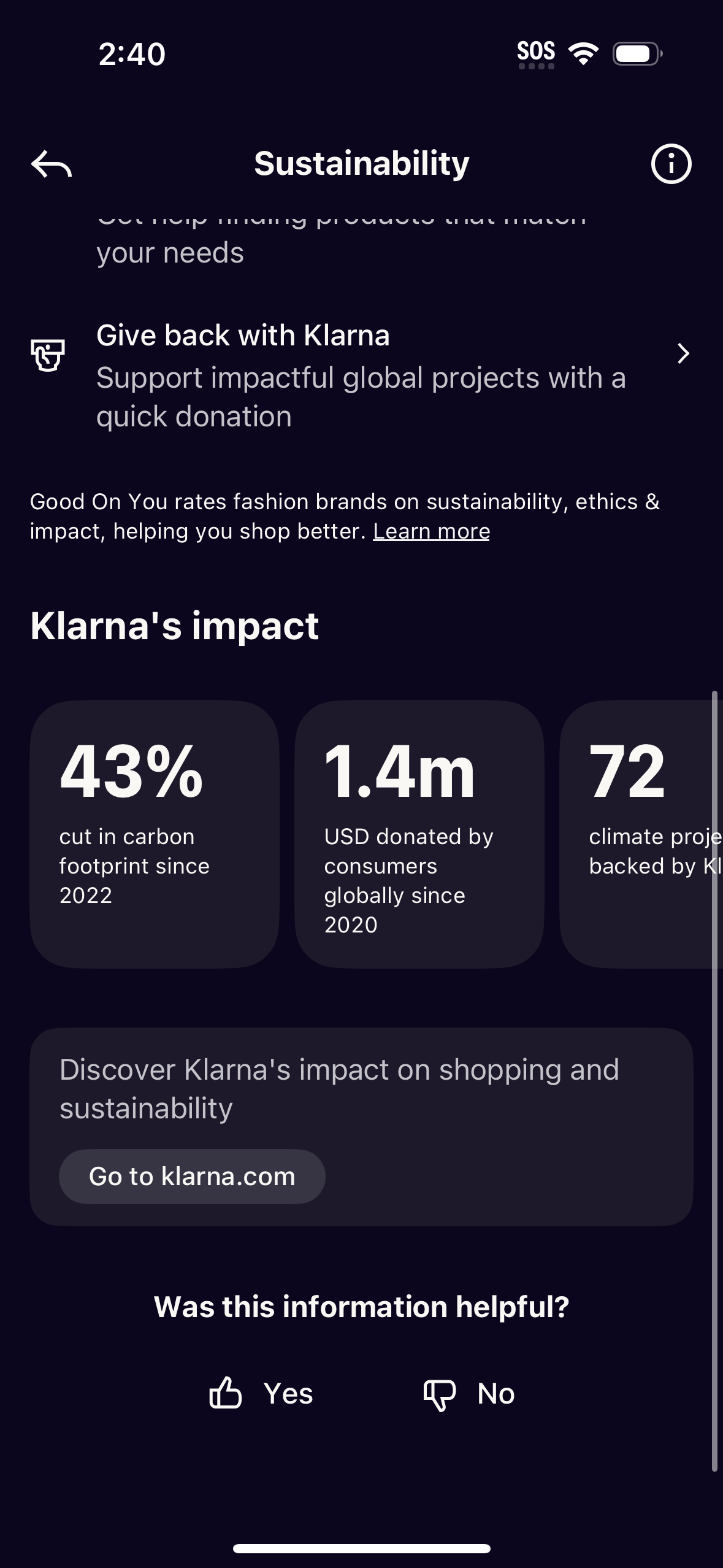 klarna app screenshot 3