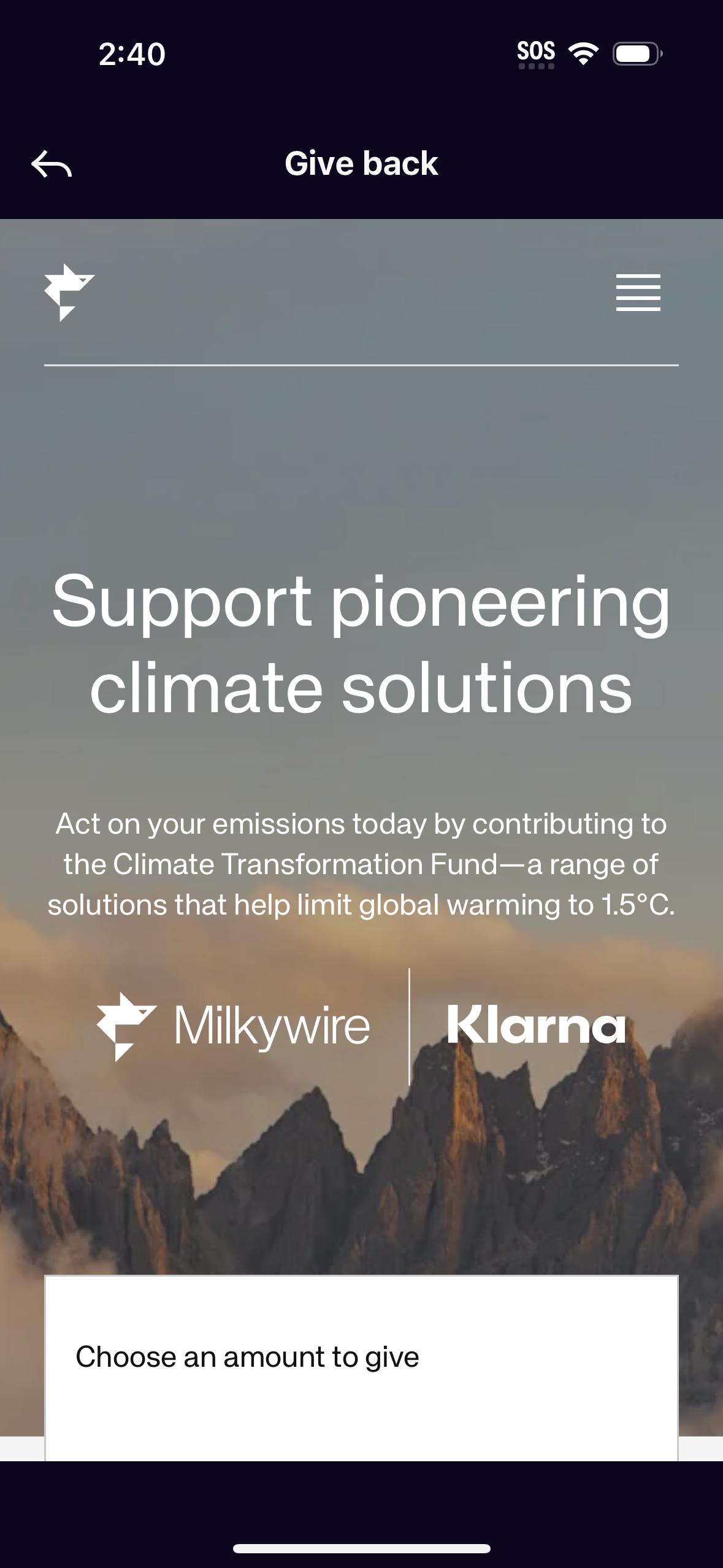 klarna app screenshot 1