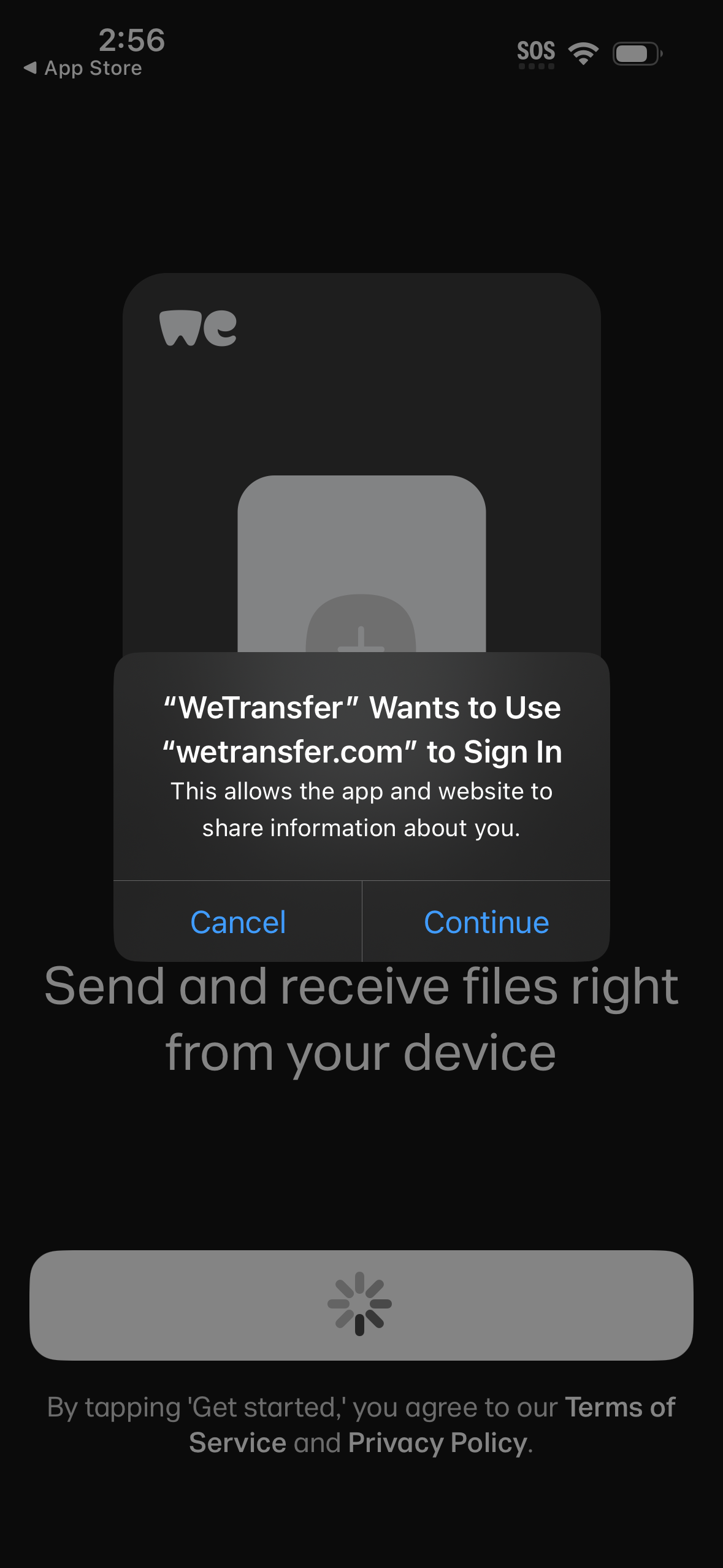wetransfer app screenshot 4