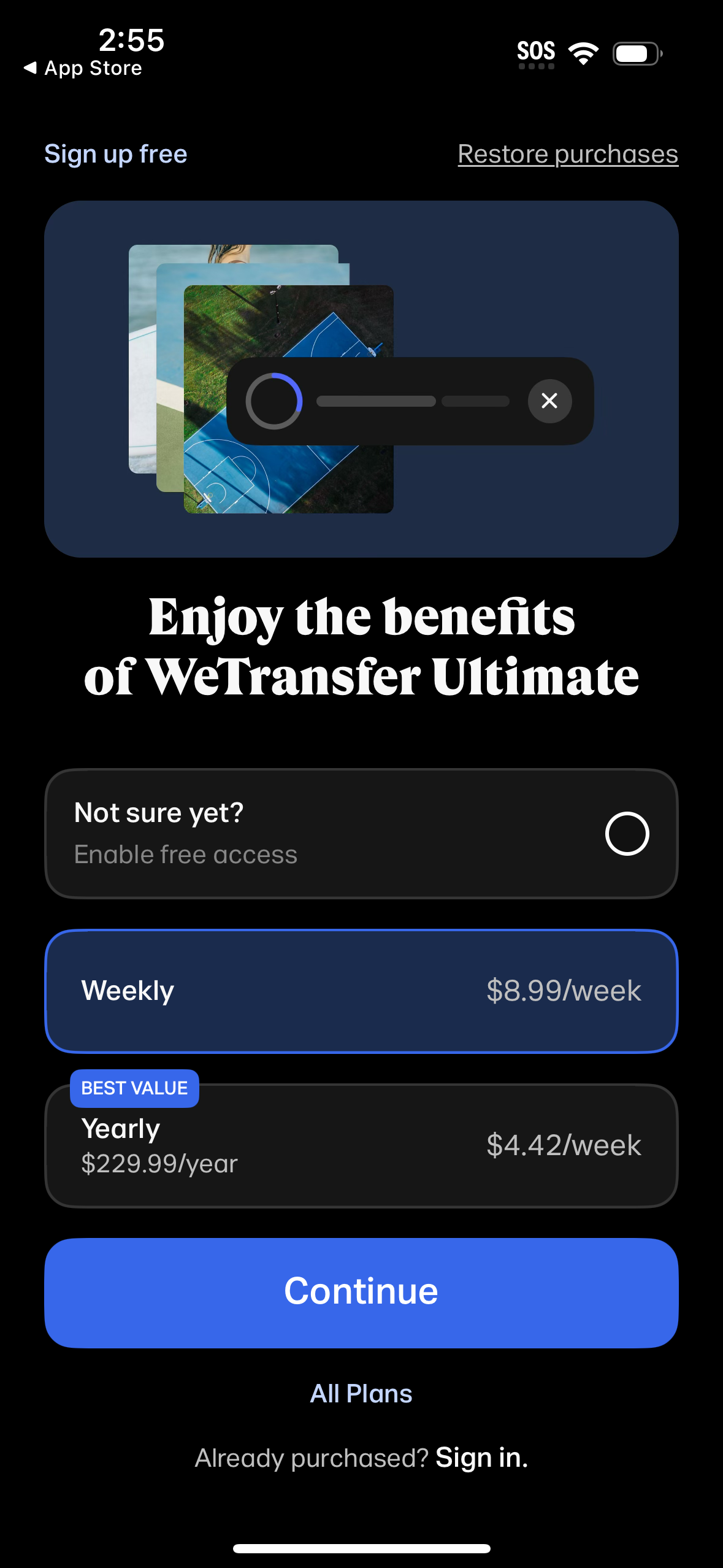 wetransfer app screenshot 8
