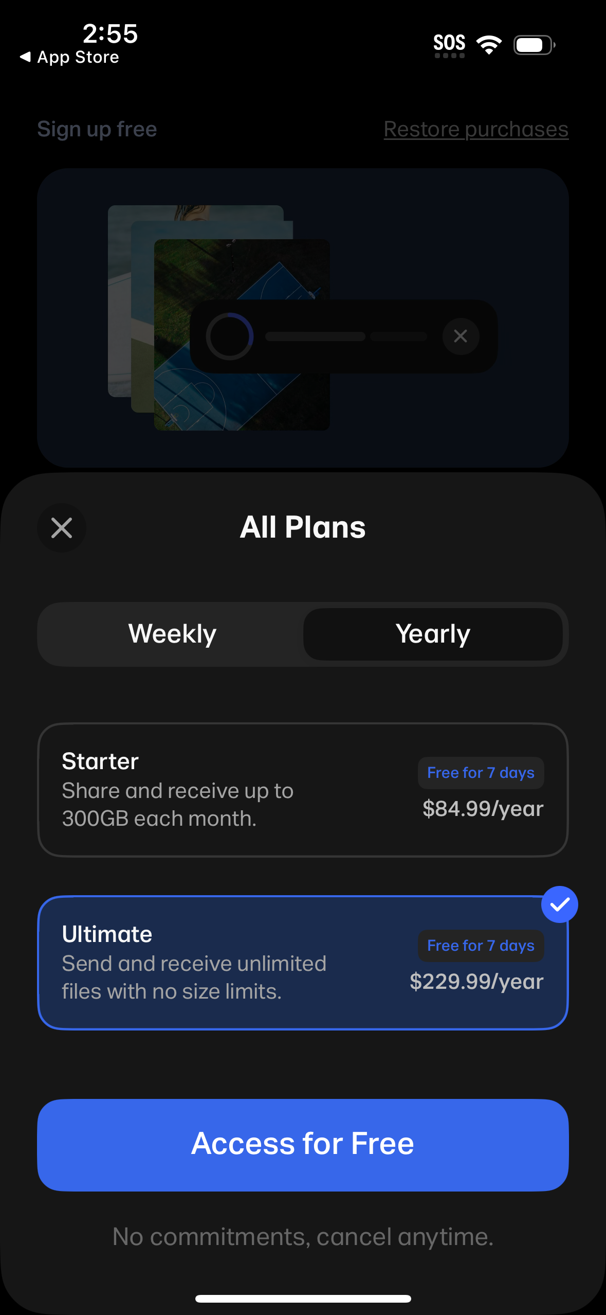 wetransfer app screenshot 6
