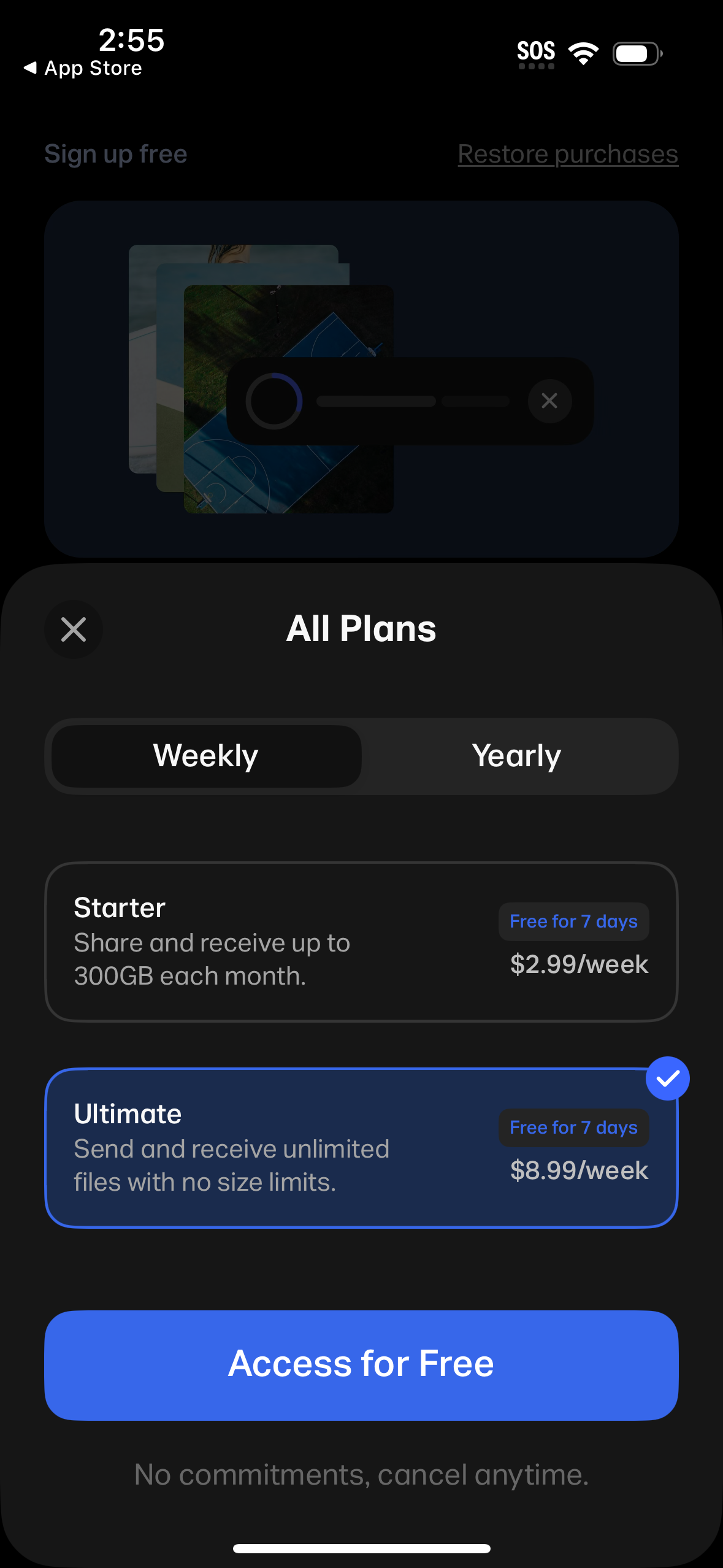 wetransfer app screenshot 5