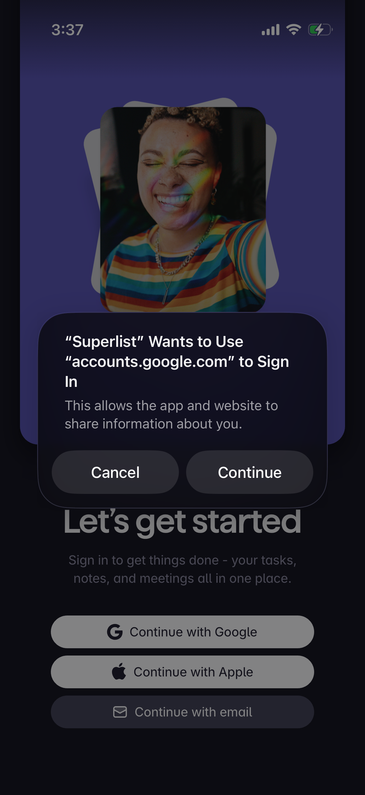 Step 4 of superlist Onboarding
