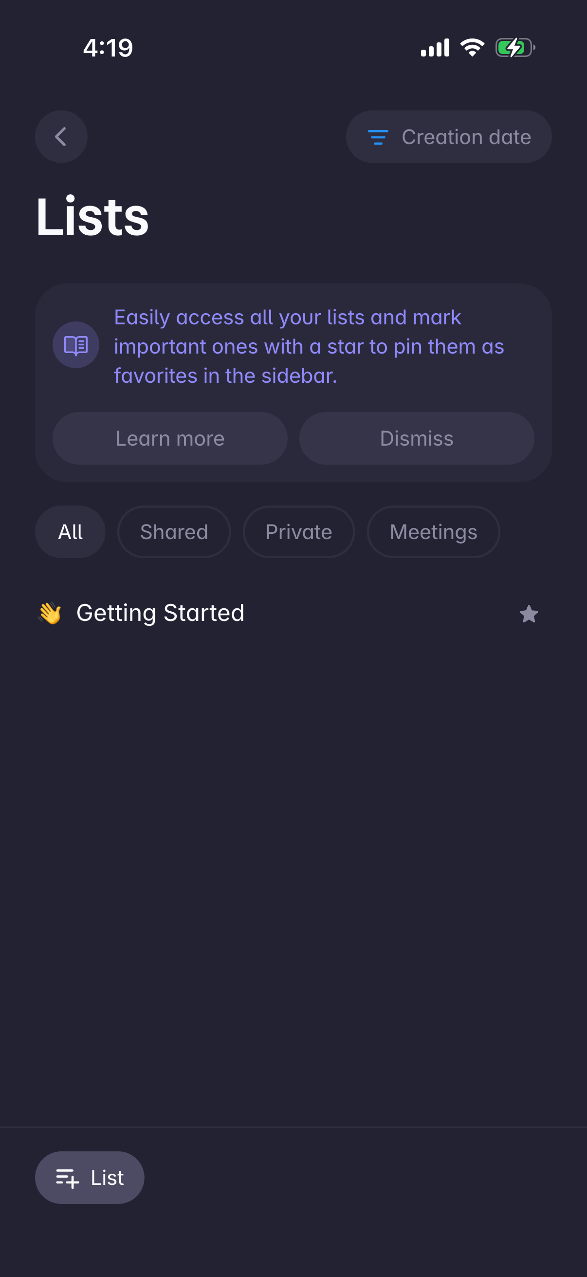 superlist screen