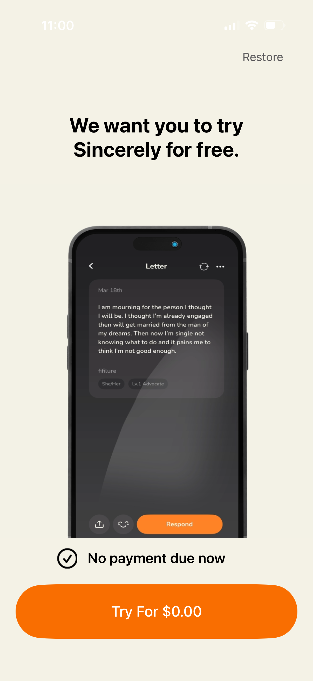 sincerely app screenshot 16