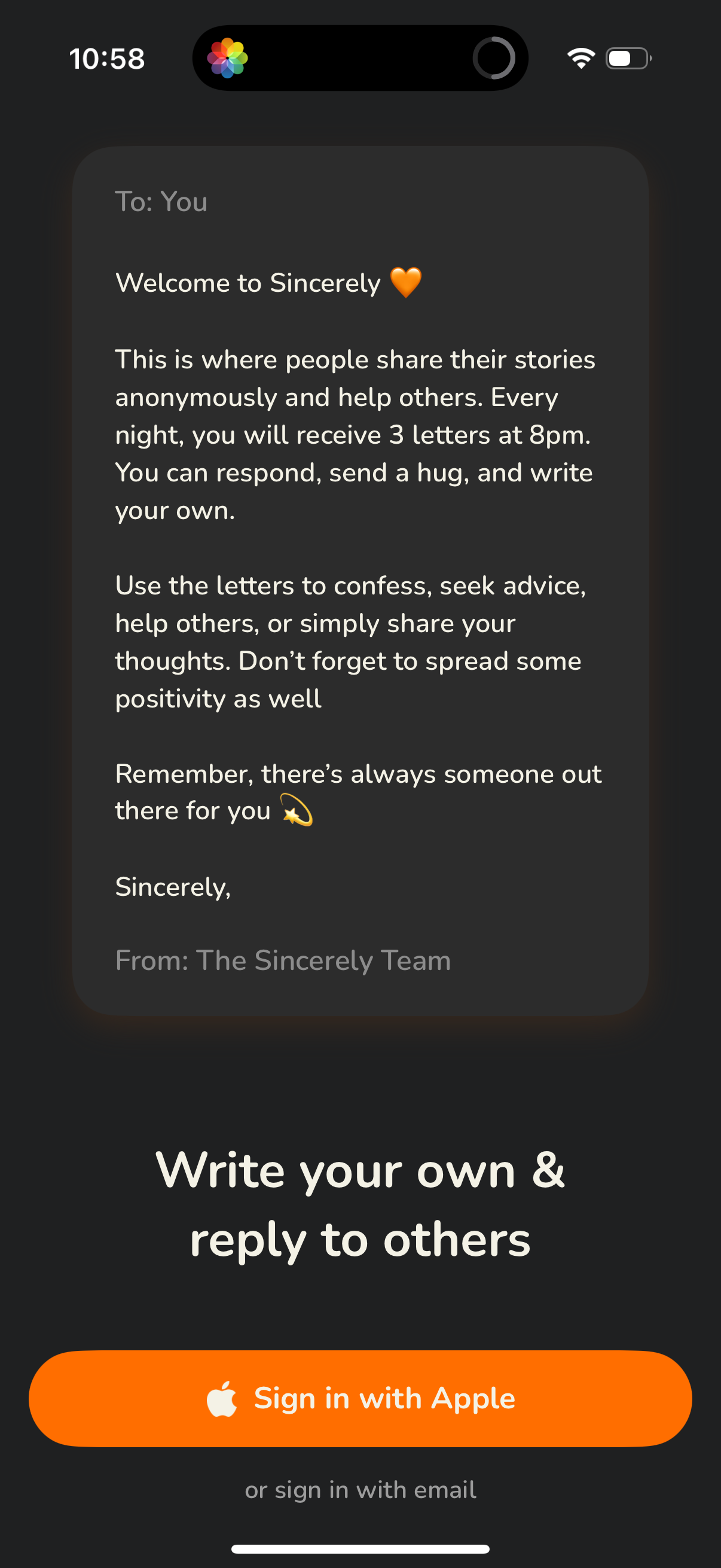 sincerely app screenshot 9