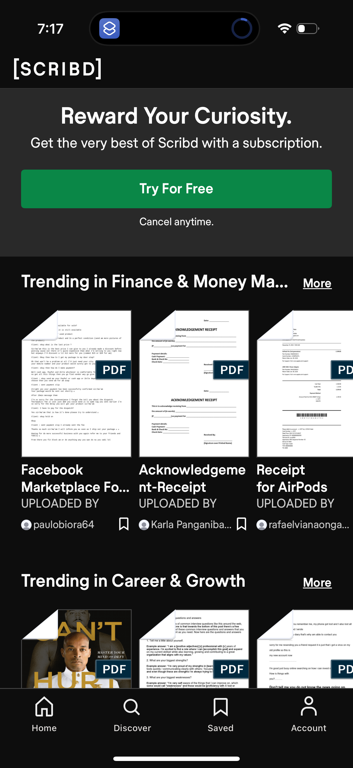 scribd app screenshot 3