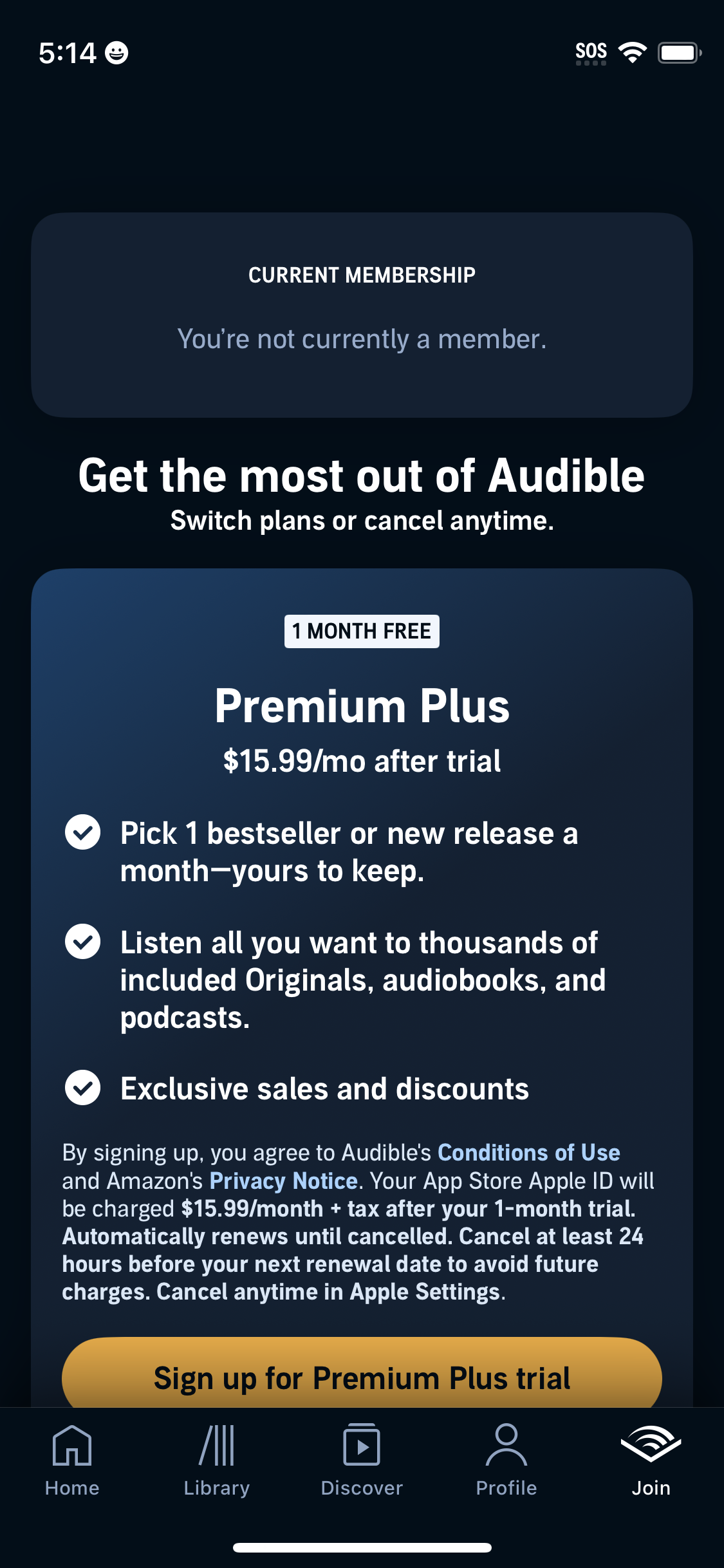 audible app screenshot 320