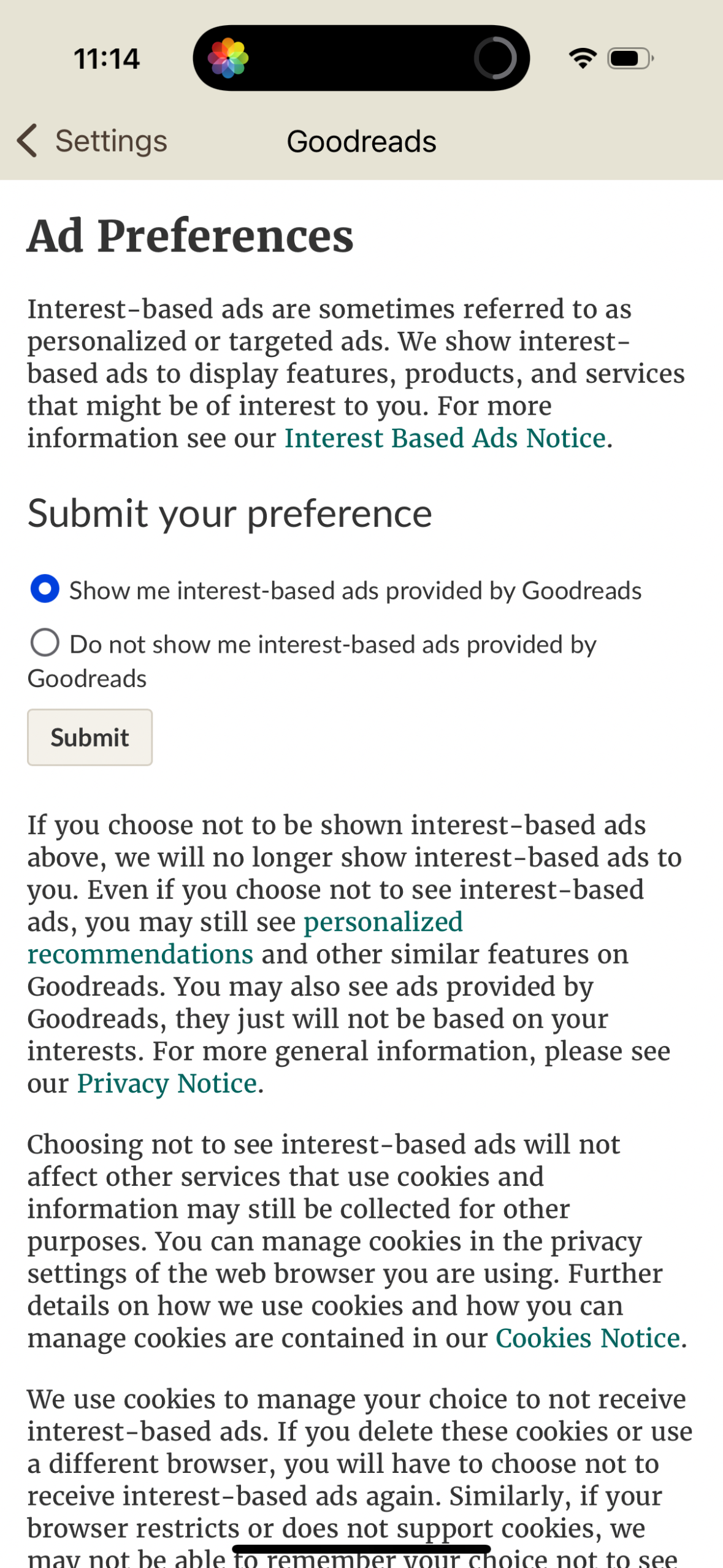 goodreads app screenshot 8