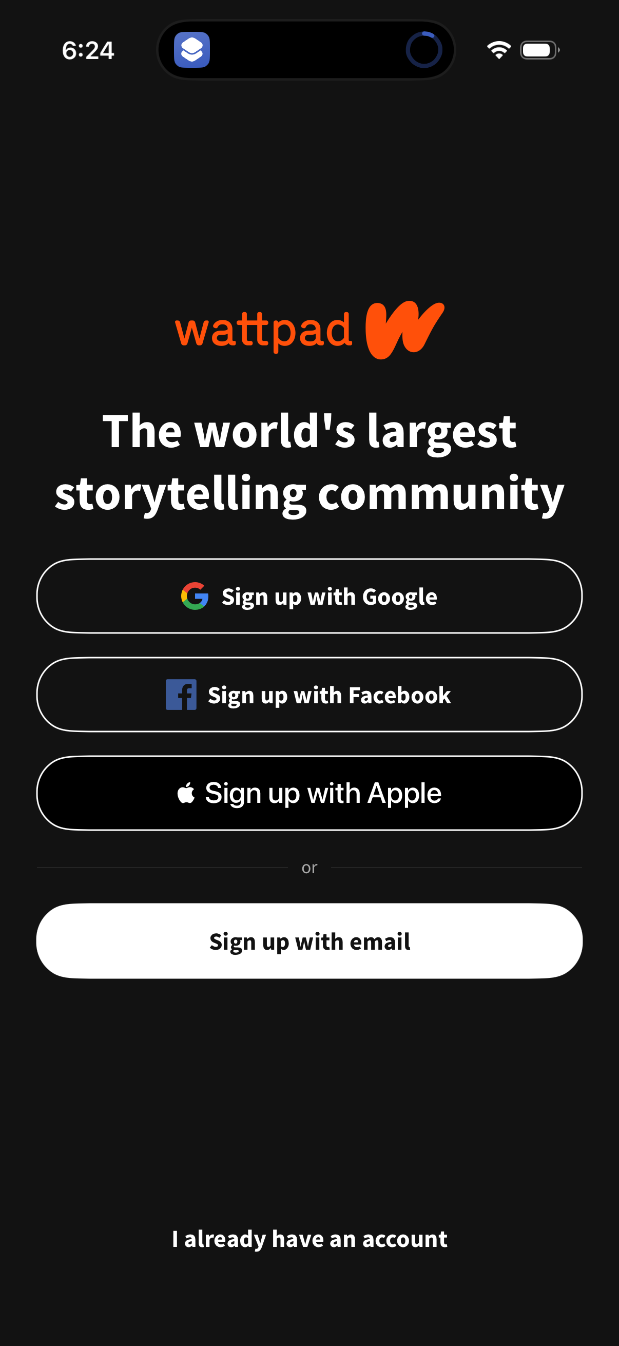 wattpad app screenshot 1