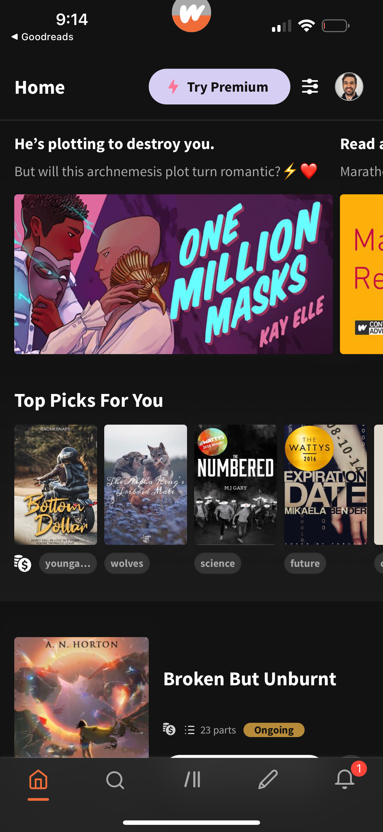 wattpad app screenshot 201