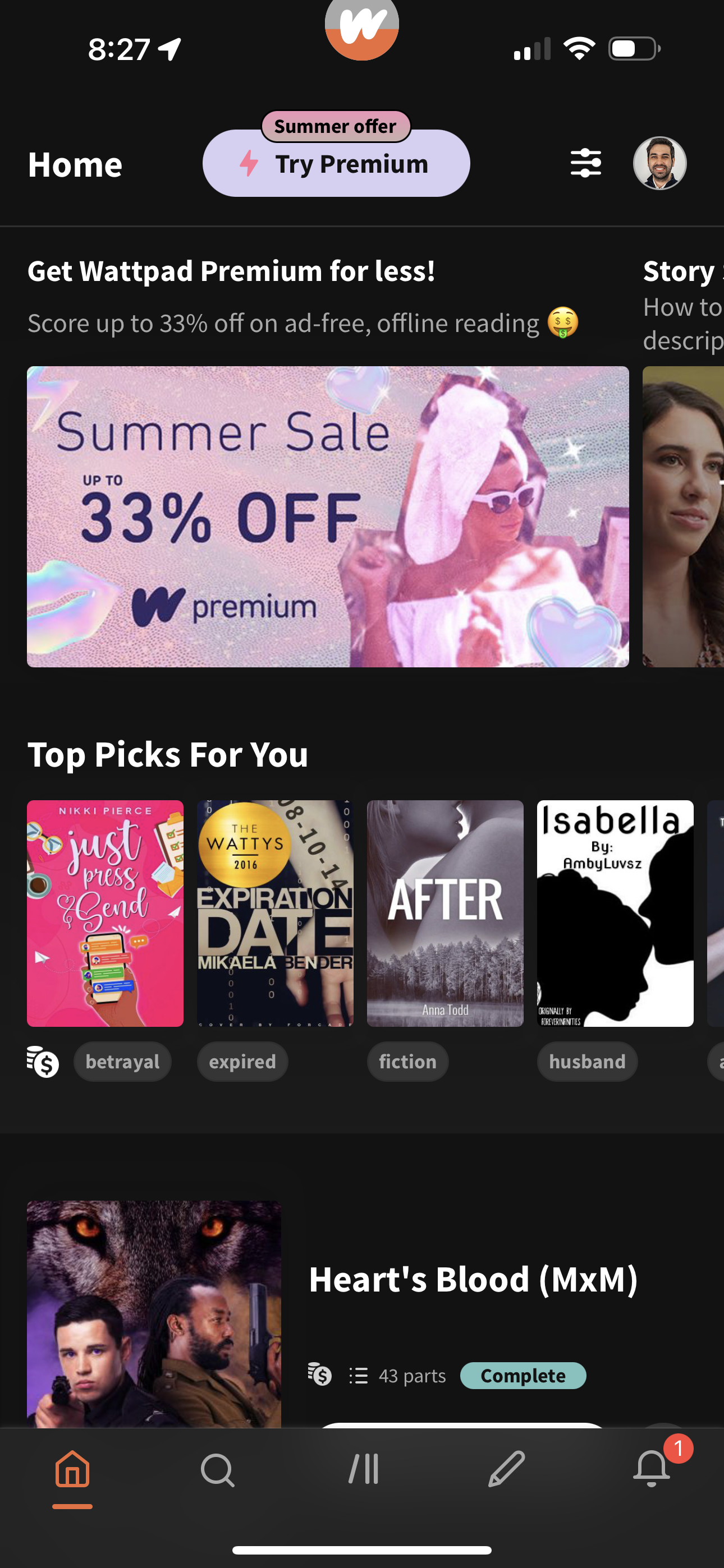 wattpad app screenshot 185