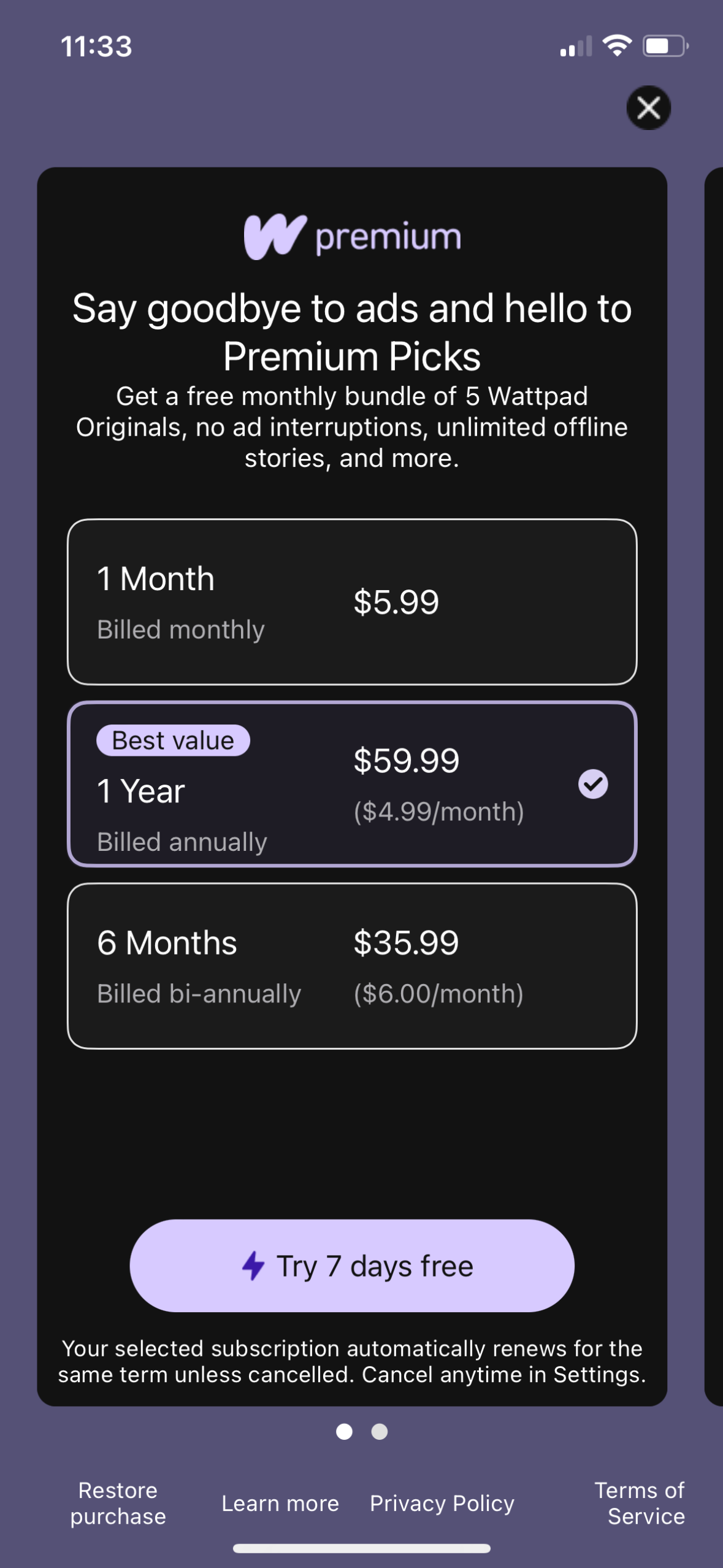 wattpad app screenshot 9
